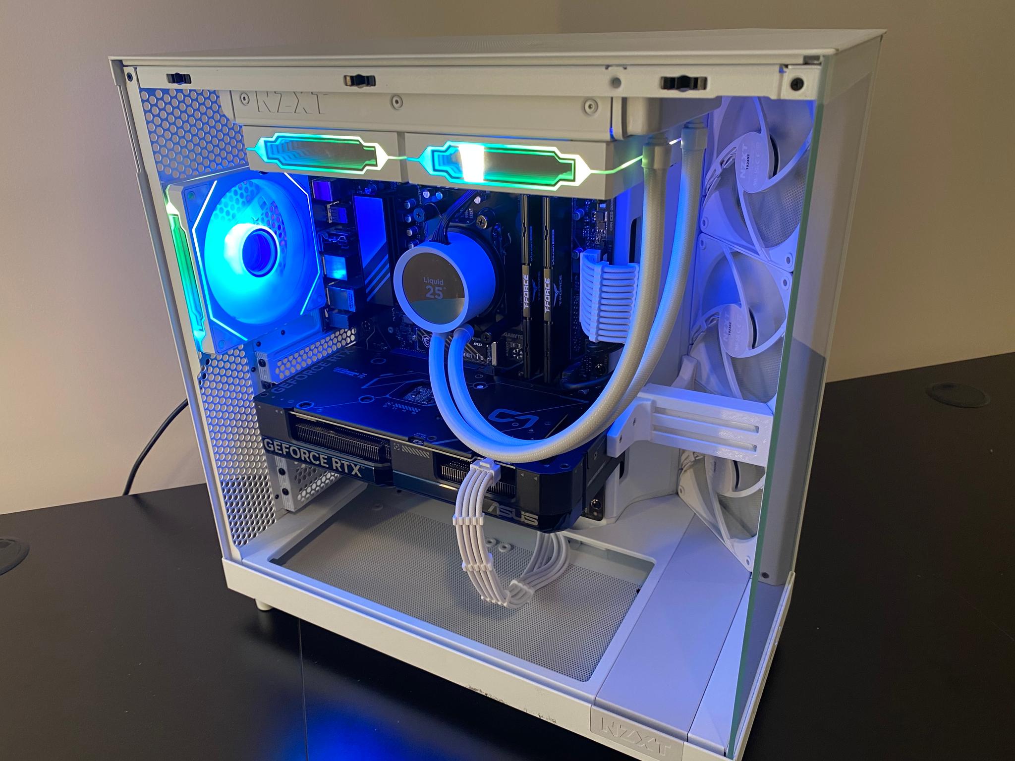 White NZXT Gaming PC | RTX 4070 12GB | Ryzen 5 7600X | 16GB DDR5 | 1TB NVMe | LCD AIO | RGB