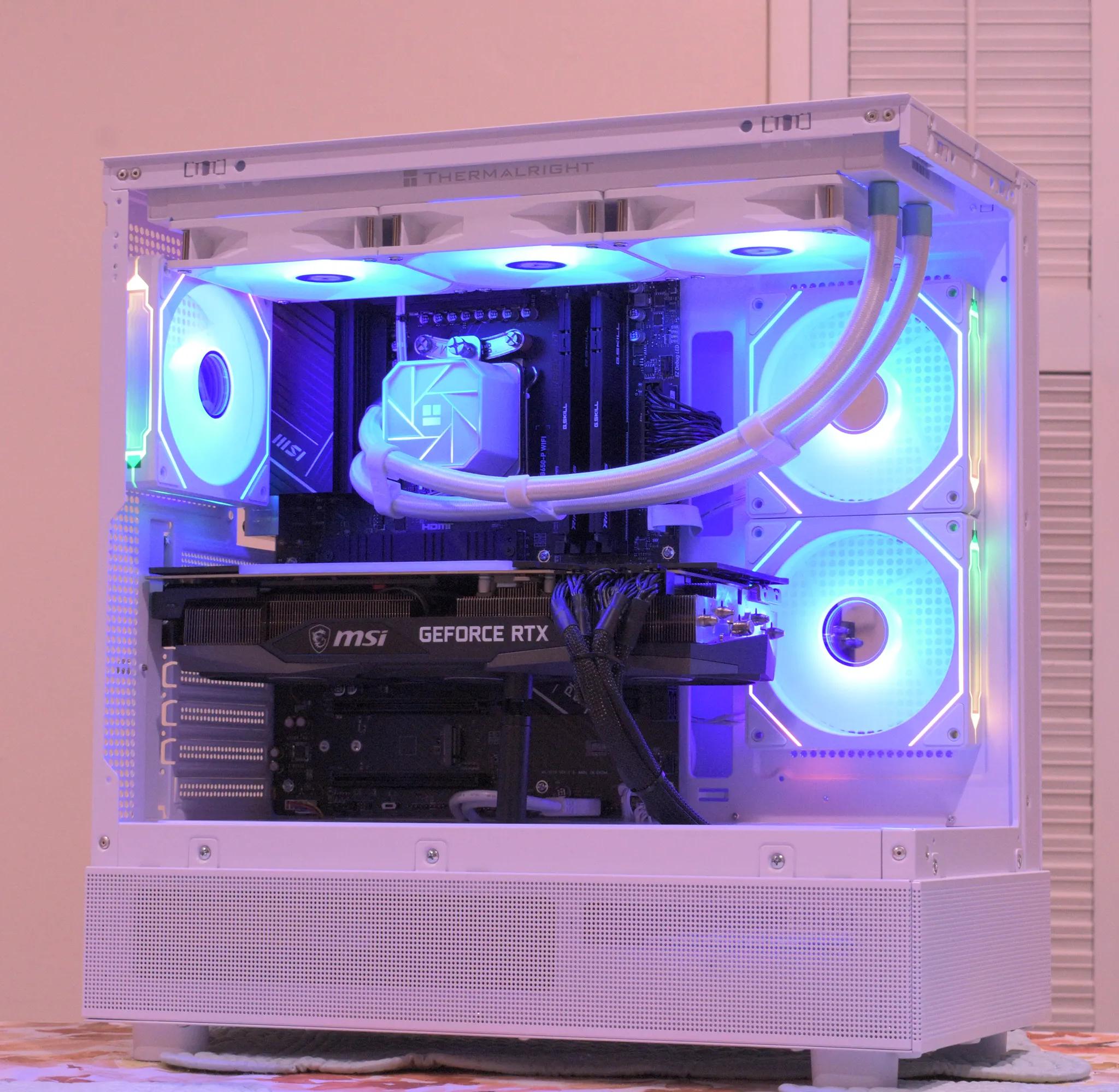 Gaming PC | Ryzen 7 7700 | RTX 3080 10GB | 32GB DDR5 | 1TB nVME SSD | 1440p White Gaming PC RGB