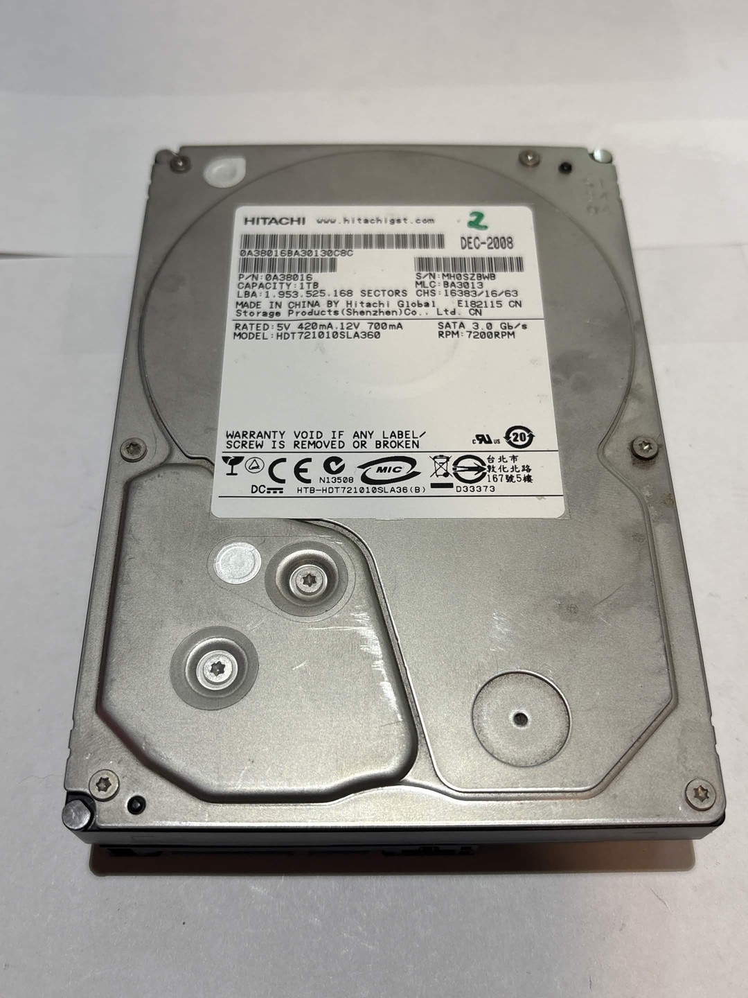 Hitachi HDT721010SLA360 1TB 7200RPM SATA Hard Drive (NM) | Jawa