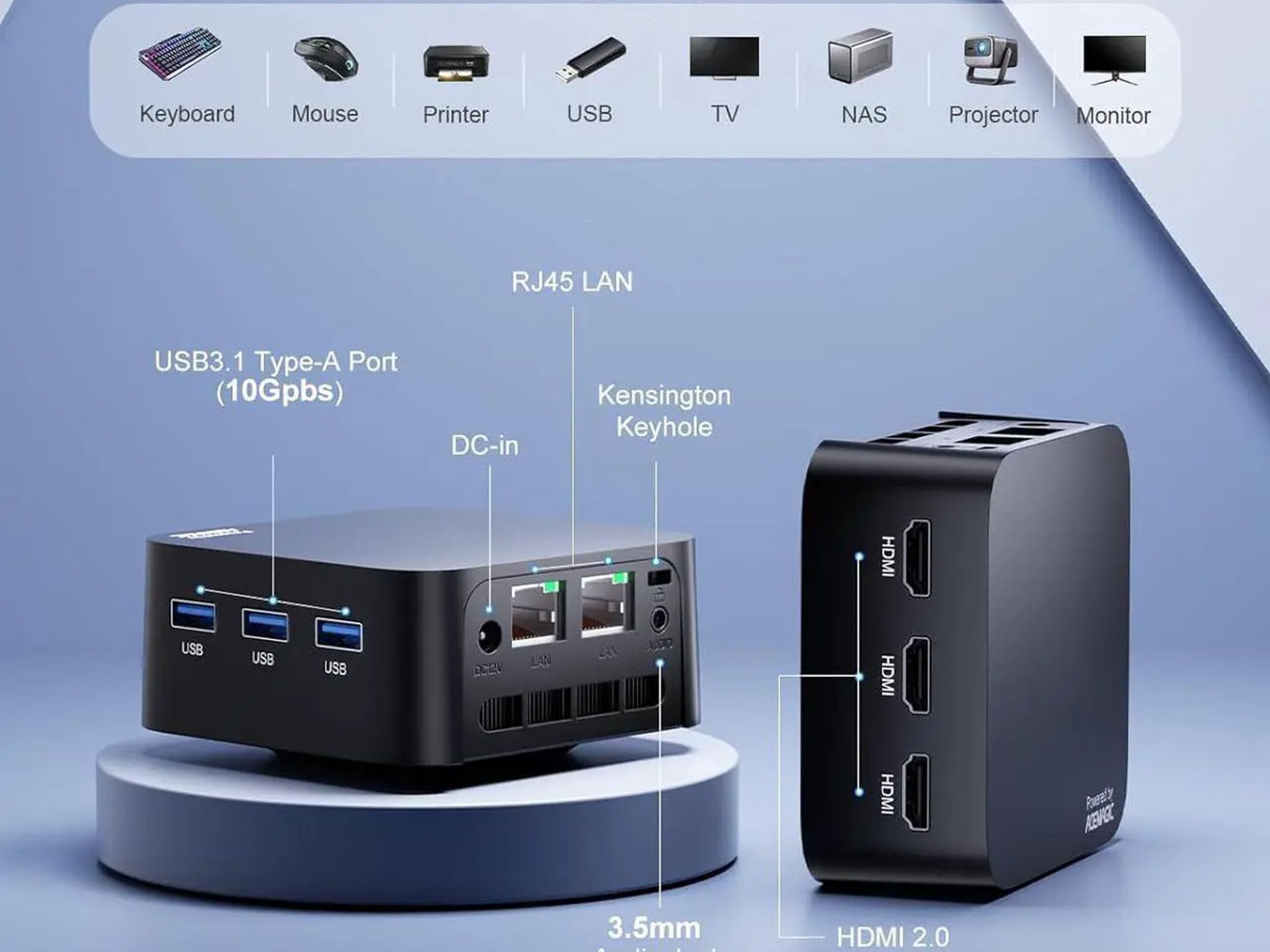 Intel N97 - T8PLUS Mini PC  (up to 3.60 GHz), 16GB RAM 512GB SSD