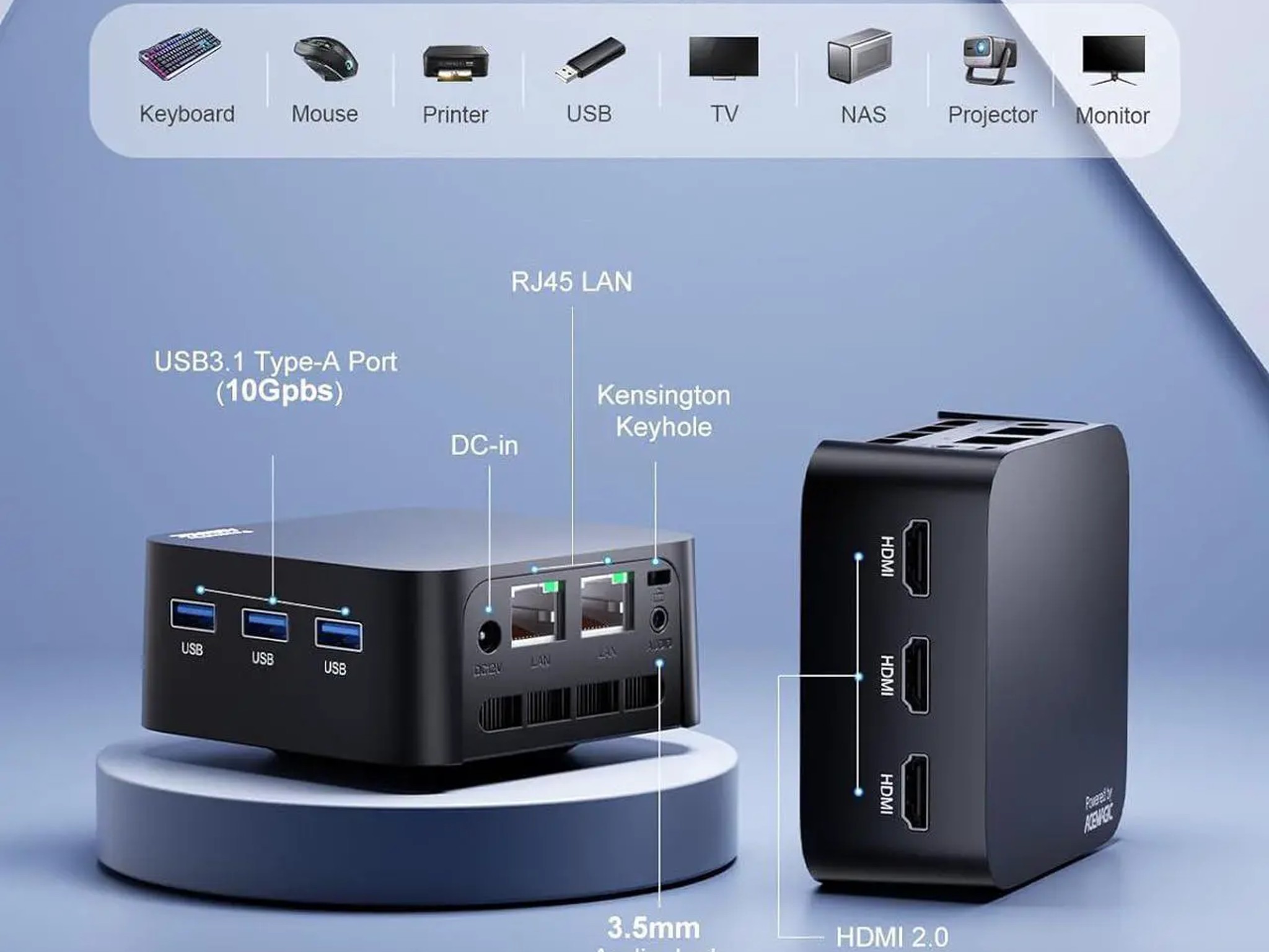 Intel N97 - T8PLUS Mini PC  (up to 3.60 GHz), 16GB RAM 512GB SSD