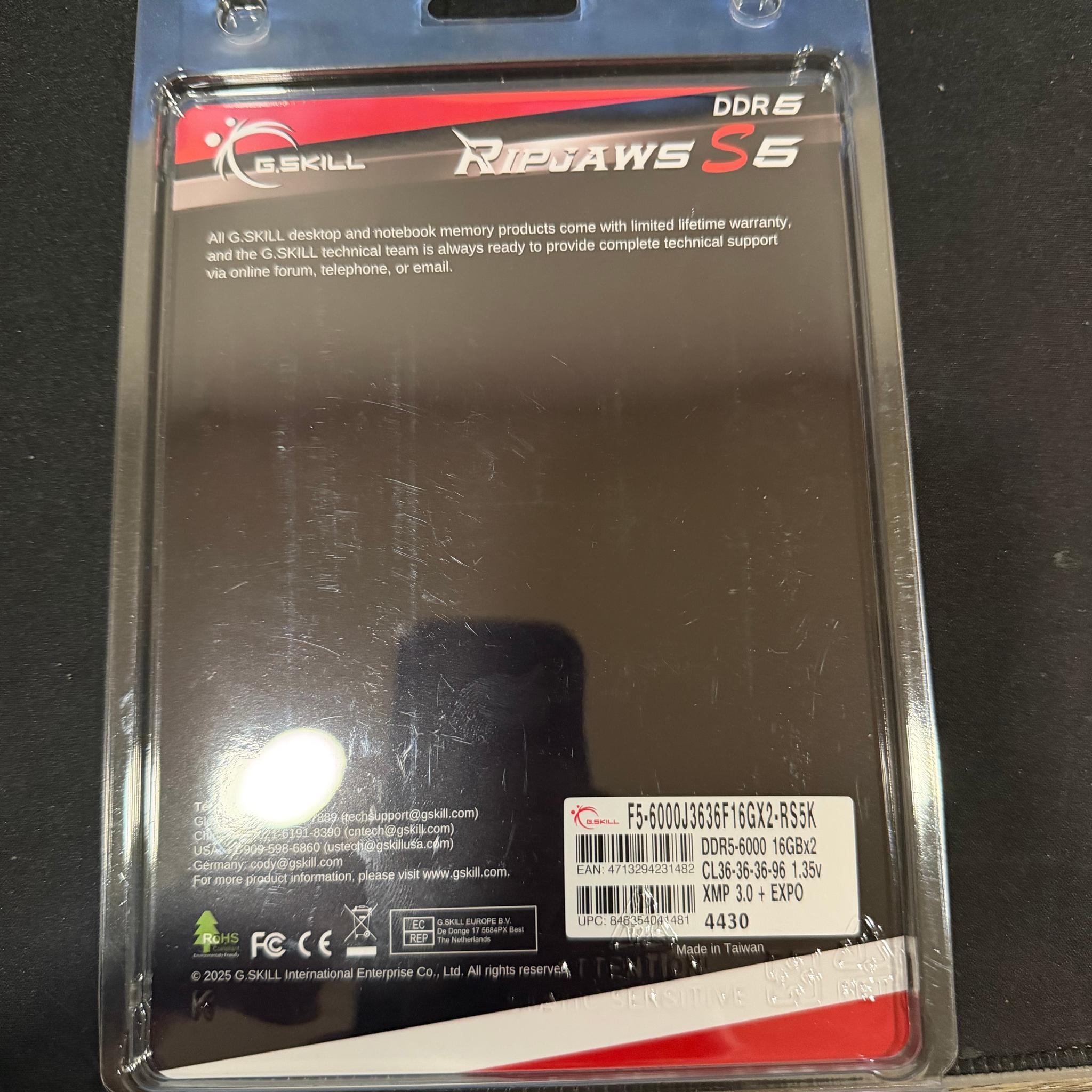 DDR5 RAM G SKILL 32gb (16x2)
