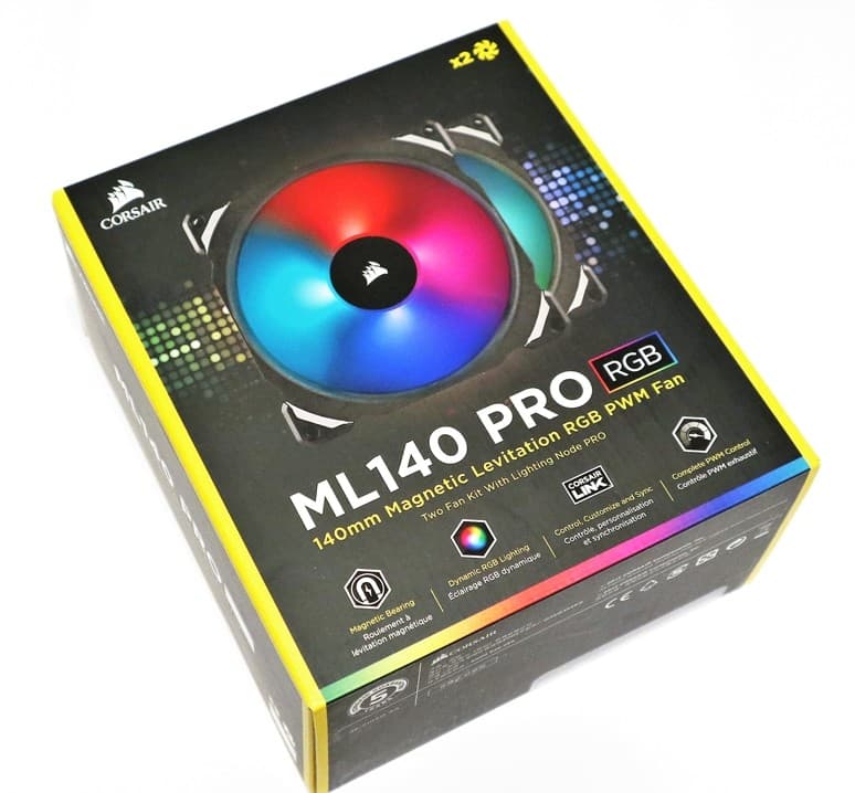 NEW in Box - CORSAIR ML140 PRO RGB 2-Pack with Lighting Node 140mm Magnetic Levitation RGB PWM Fan