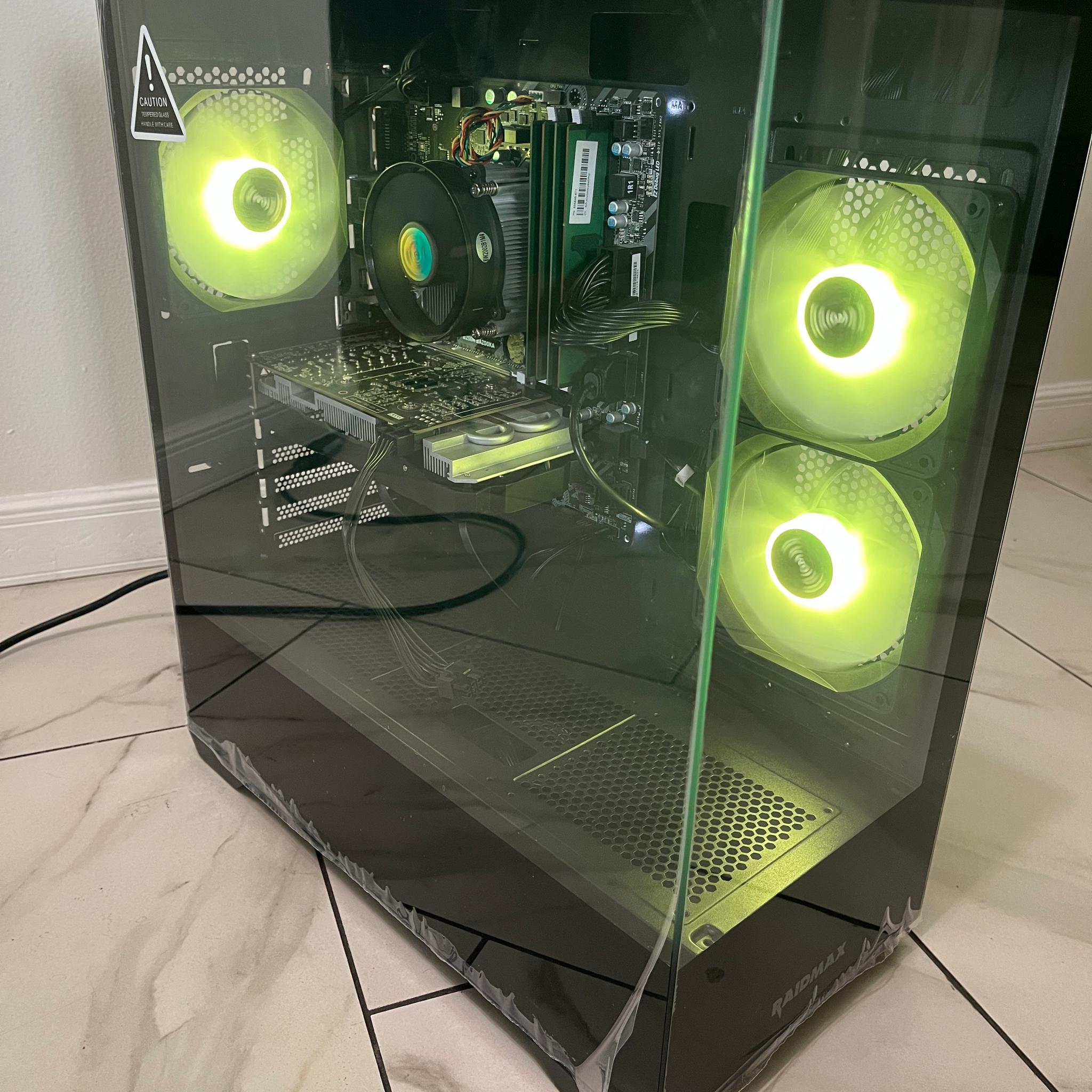 NVIDIA RTX 2060 Super, Intel Core i5-7400, 16GB RAM, 878GB Storage, RGB Gaming PC w/ Wi-Fi & BT