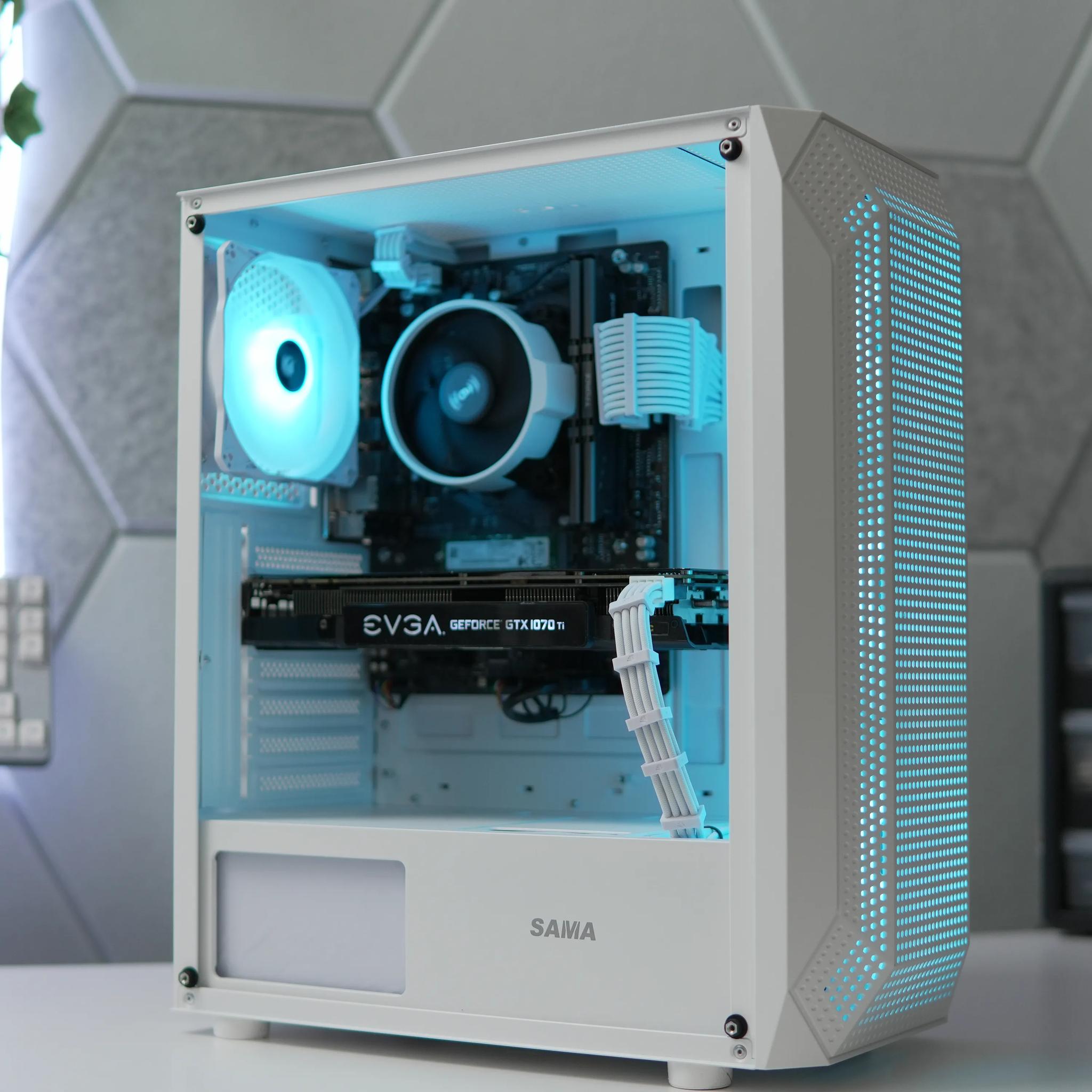 White Gaming PC! RYZEN 5 | GTX 1070 TI | 16GB RAM | WIFI |