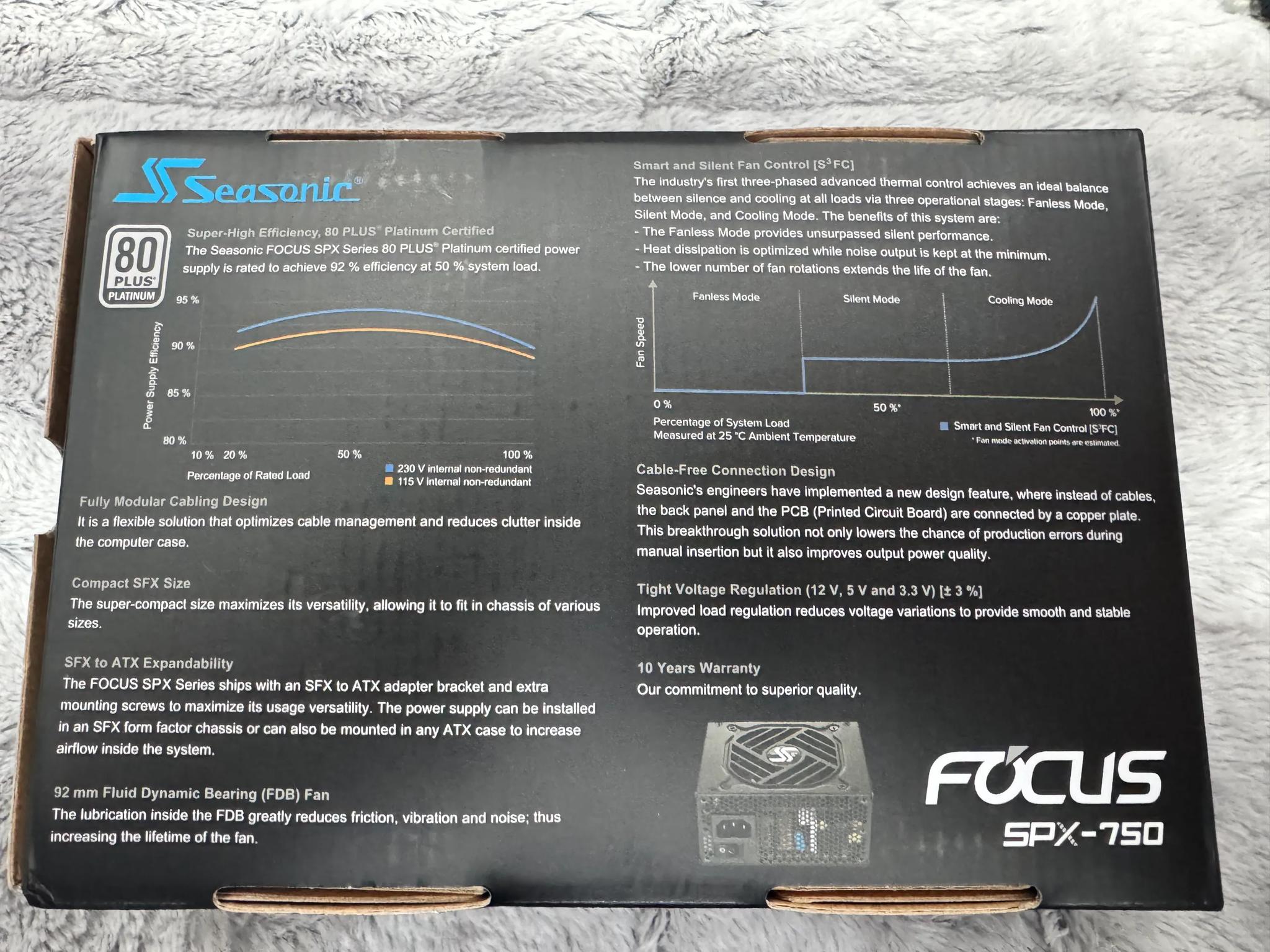 SFX PSU - SEASONIC FOCUS SPX - 750 - 80 PLUS PLATINUM