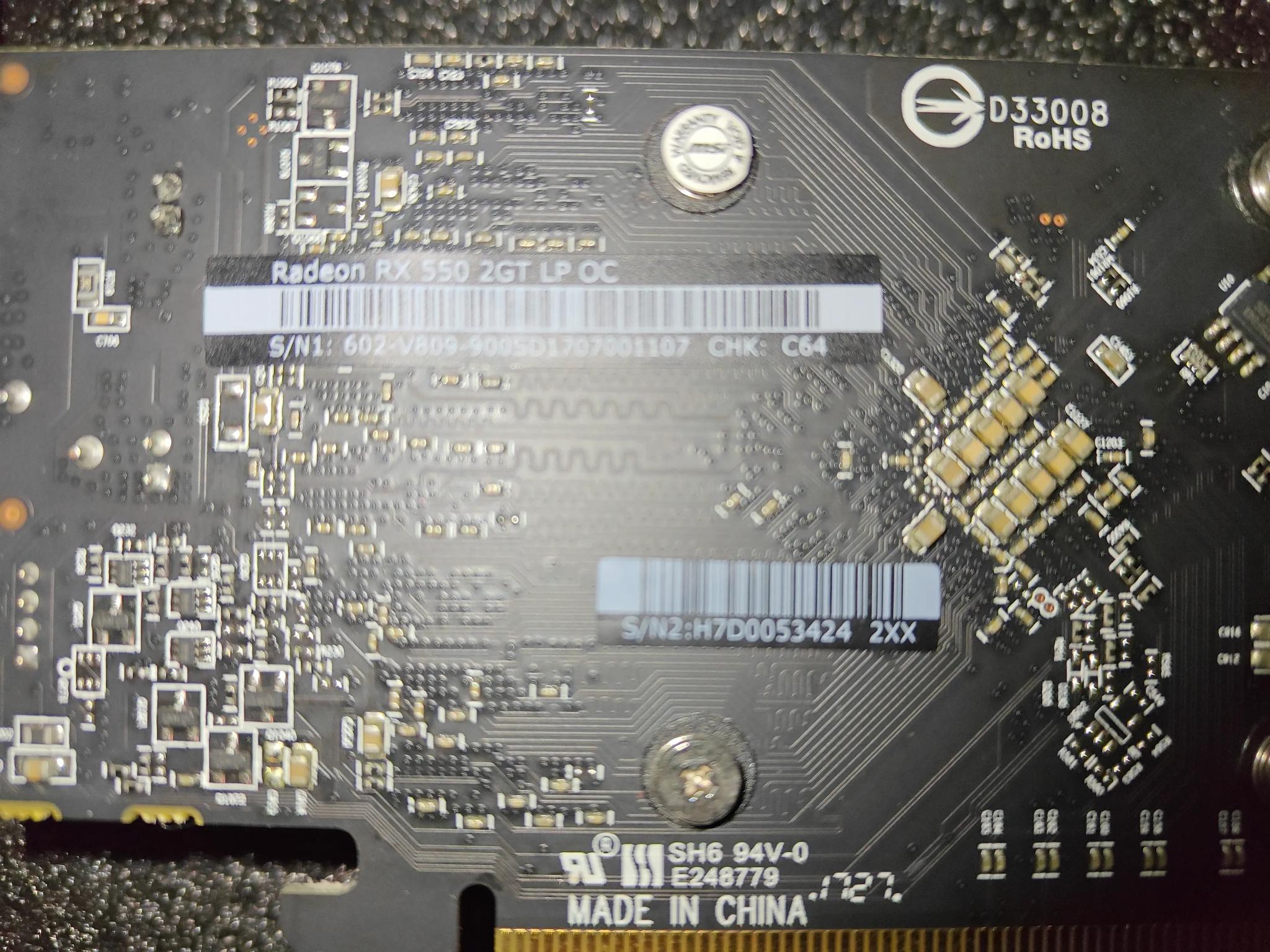 MSI LP RX 550 2GB