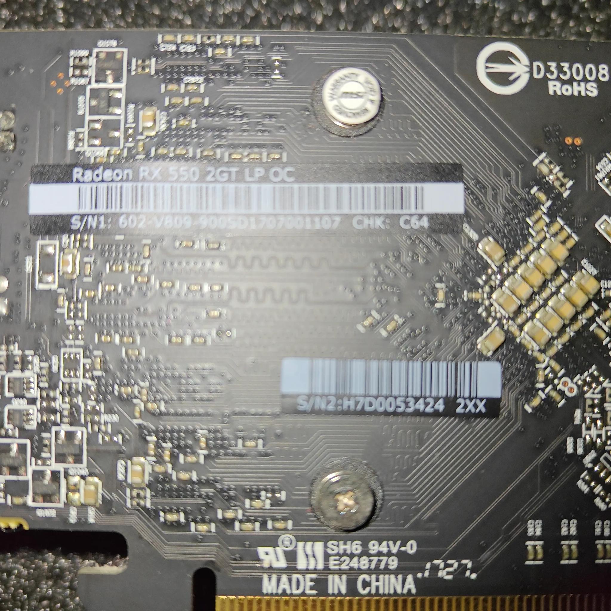 MSI LP RX 550 2GB