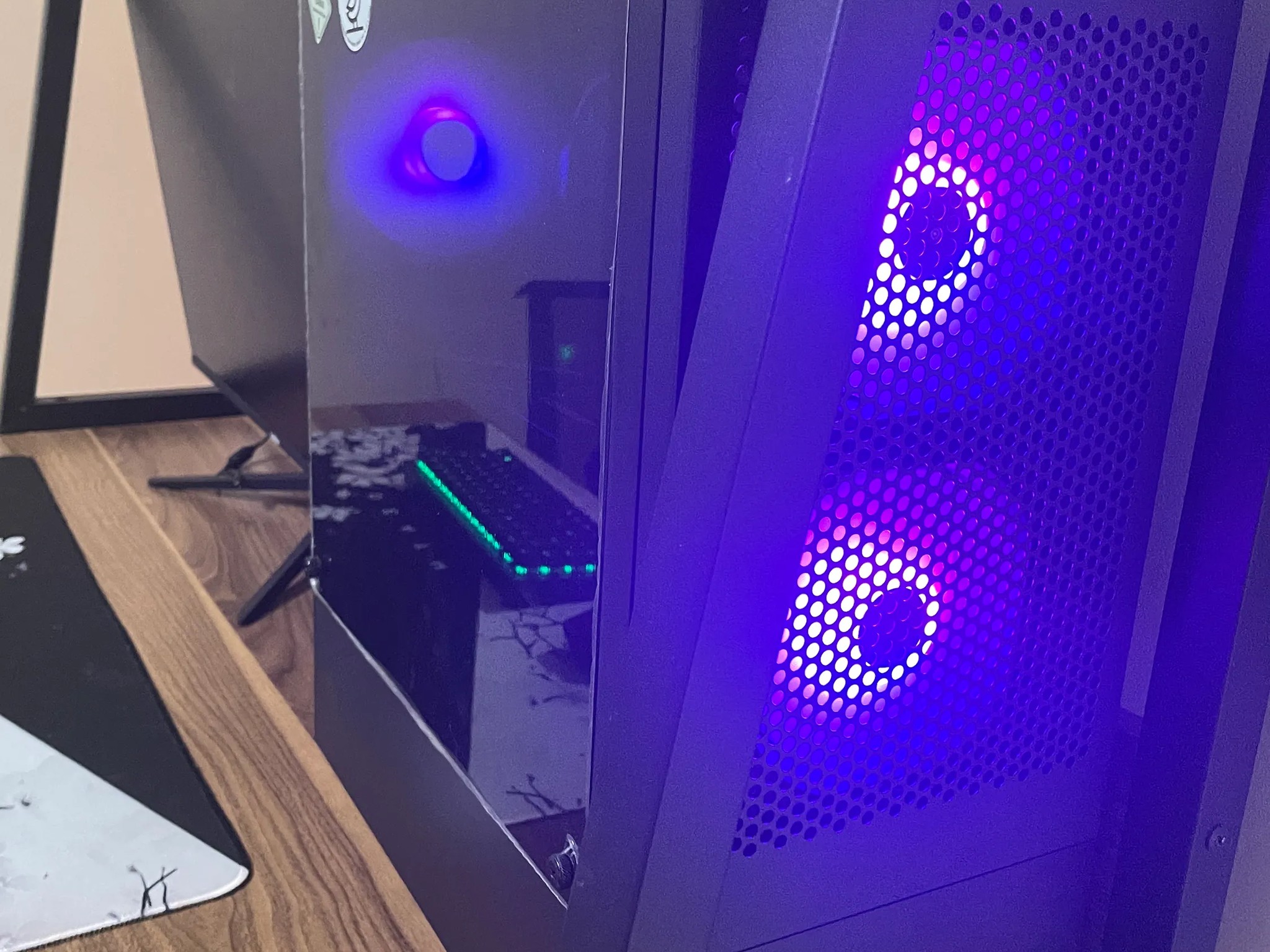 Custom Gaming PC - "Nebula" || Ryzen 7 || RX 6600  - Black and Rainbow Gaming Computer