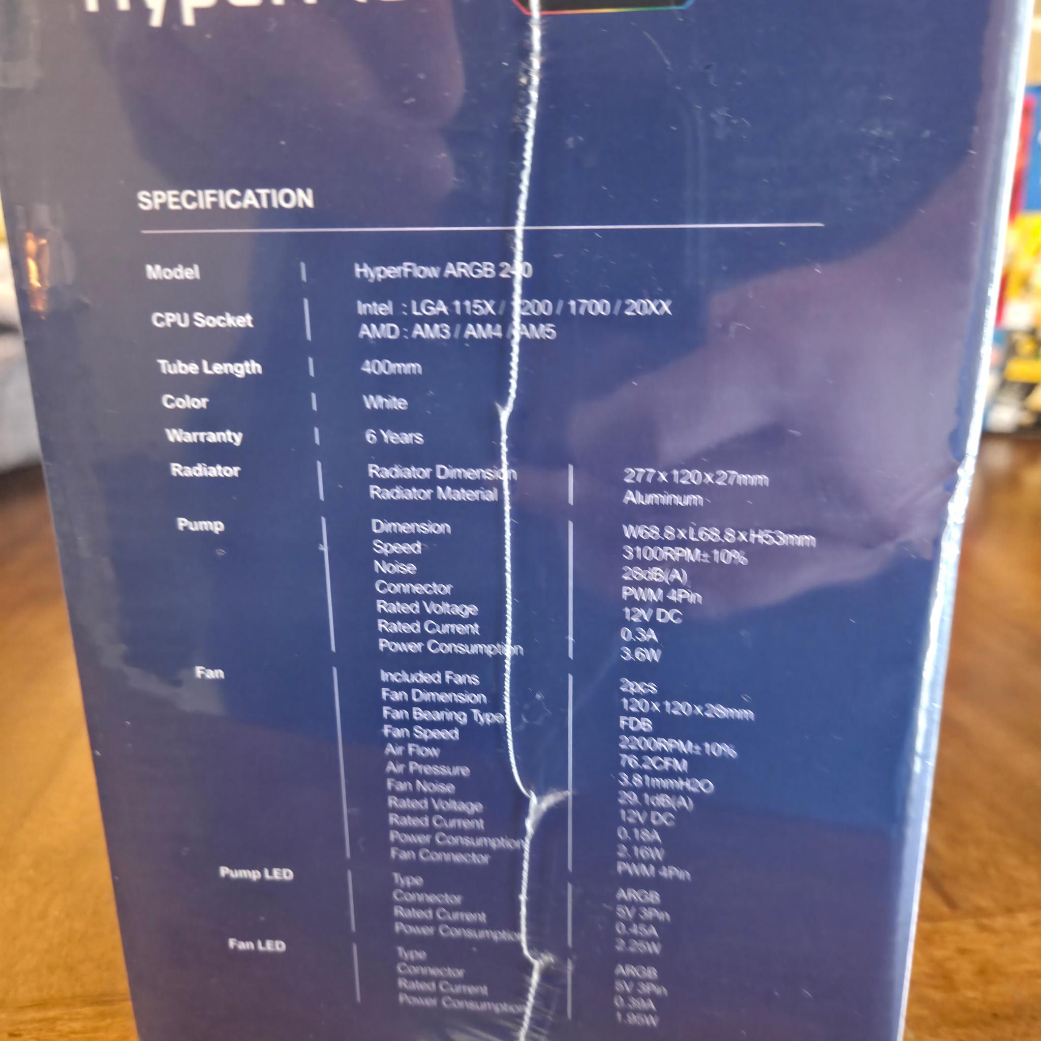 Montech Hyperflow 240 ARGB WHITE! BNIB!