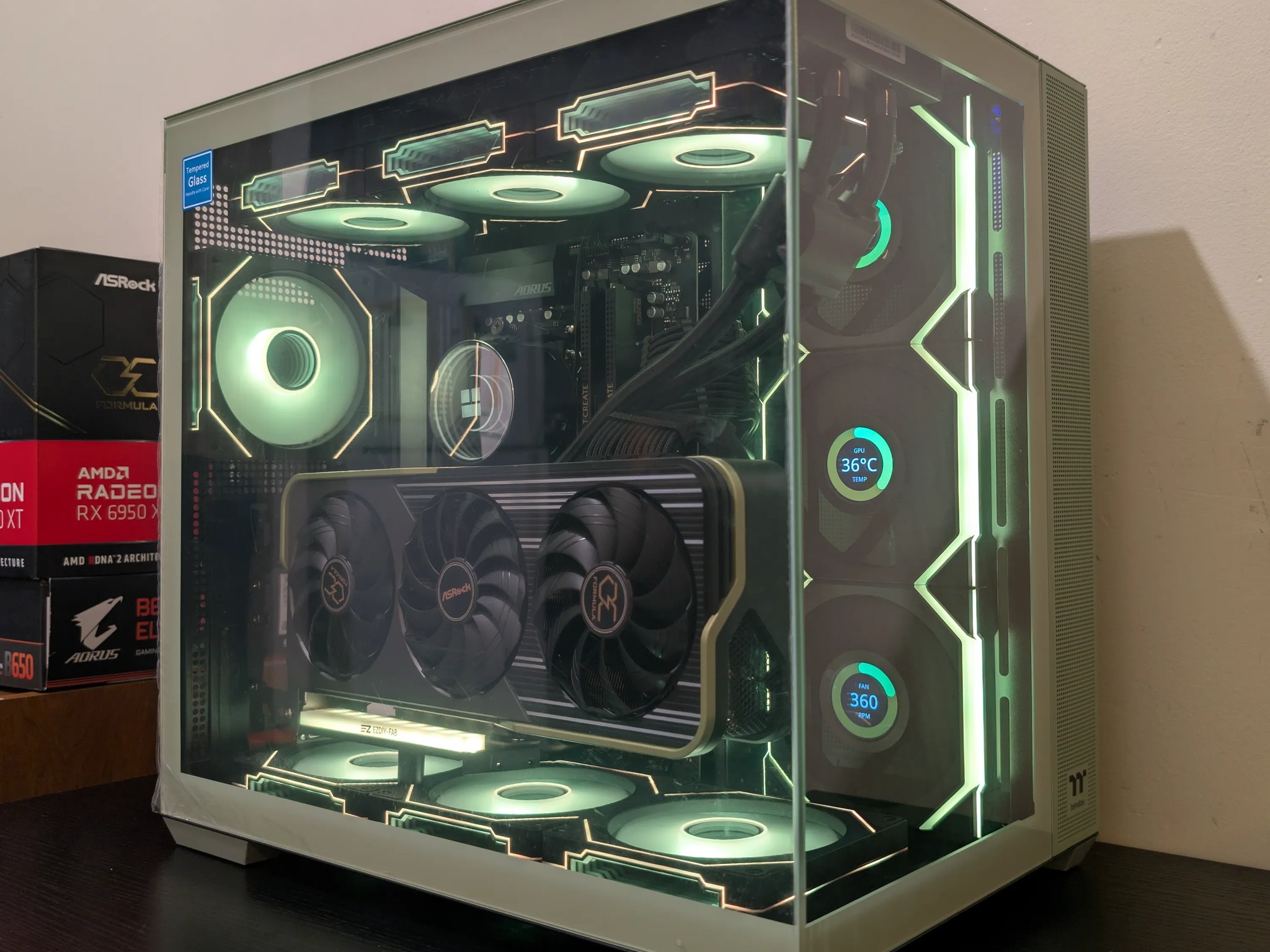 🍵Matcha Green Gaming PC | RX 6950XT | Ryzen 7 7700 | 2TB SSD | 32GB RAM | WiFi 6 & Bluetooth🍵