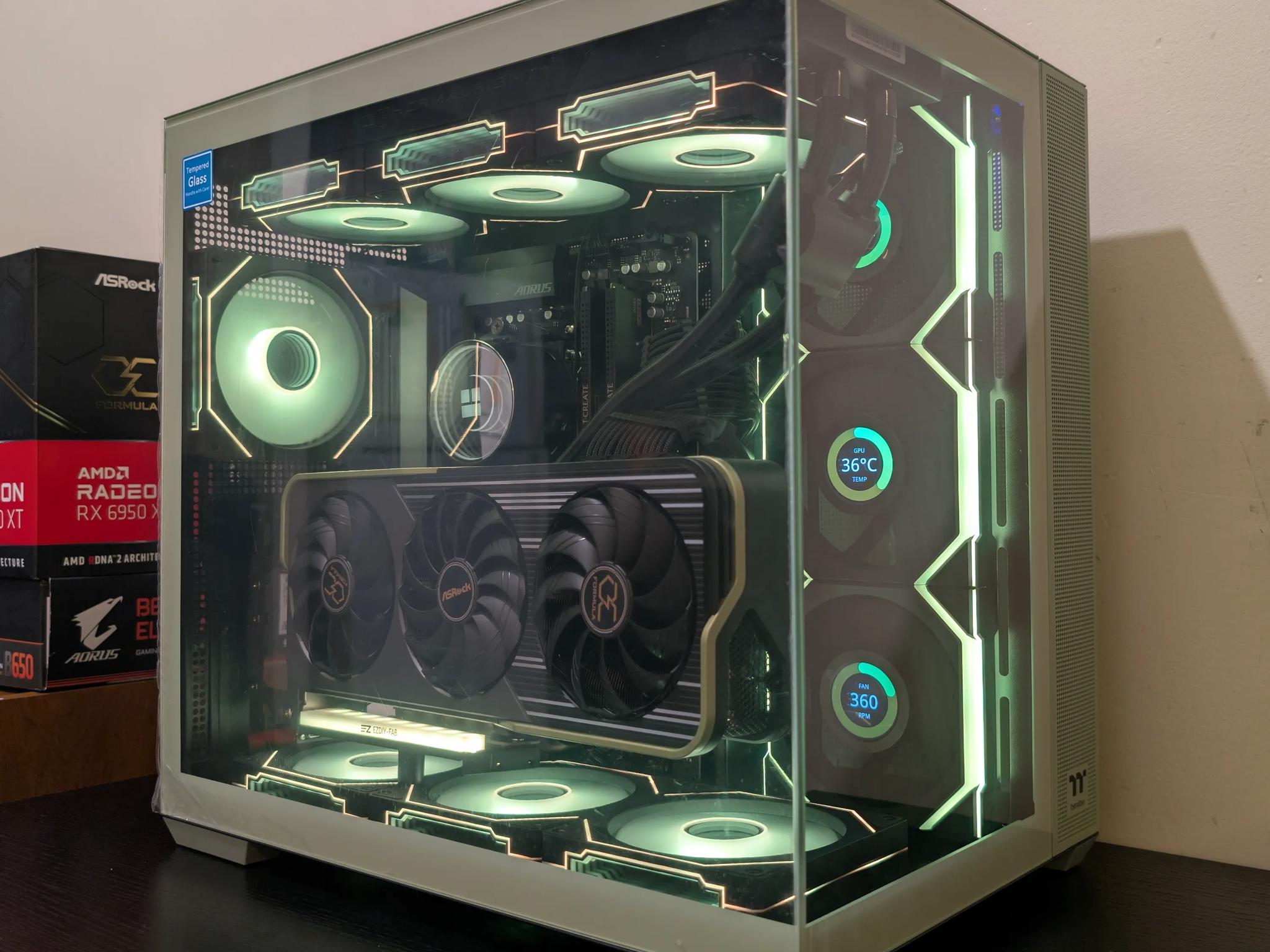 🍵Matcha Green Gaming PC | RX 6950XT | Ryzen 7 7700 | 2TB SSD | 32GB RAM | WiFi 6 & Bluetooth🍵