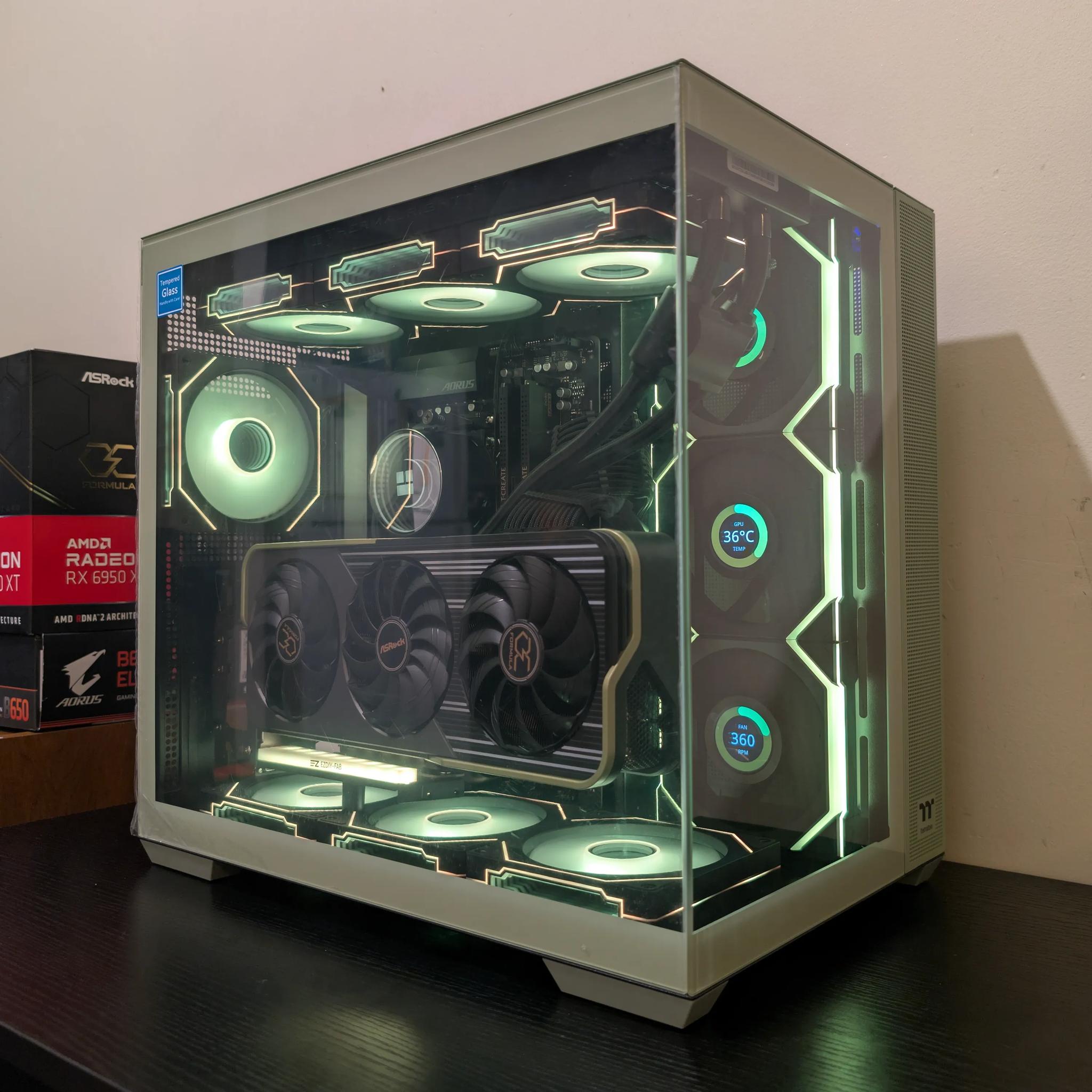 🍵Matcha Green Gaming PC | RX 6950XT | Ryzen 7 7700 | 2TB SSD | 32GB RAM | WiFi 6 & Bluetooth🍵
