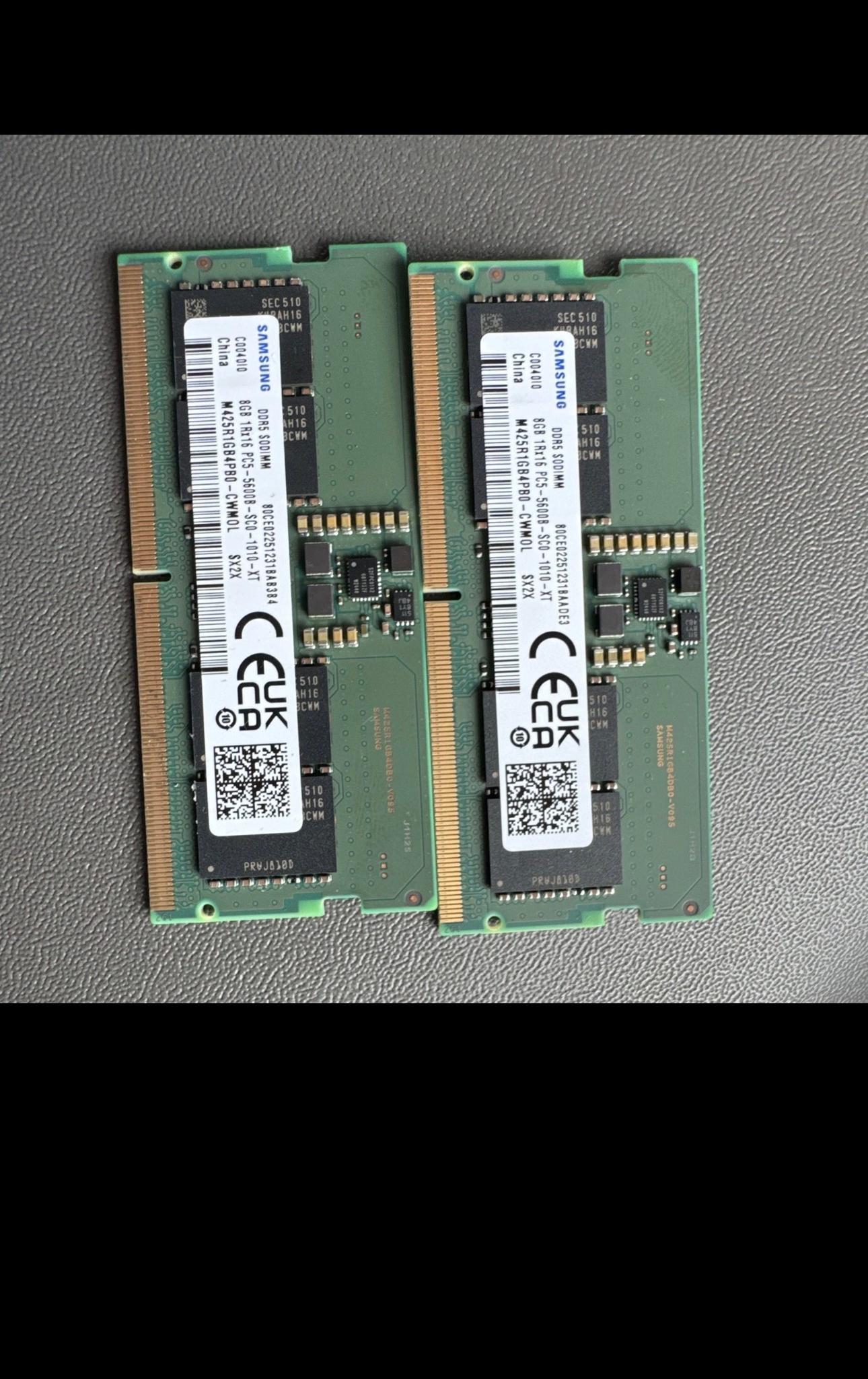 Samsung 16GB (2x8GB) DDR5 5600MHz SODIMM Laptop RAM