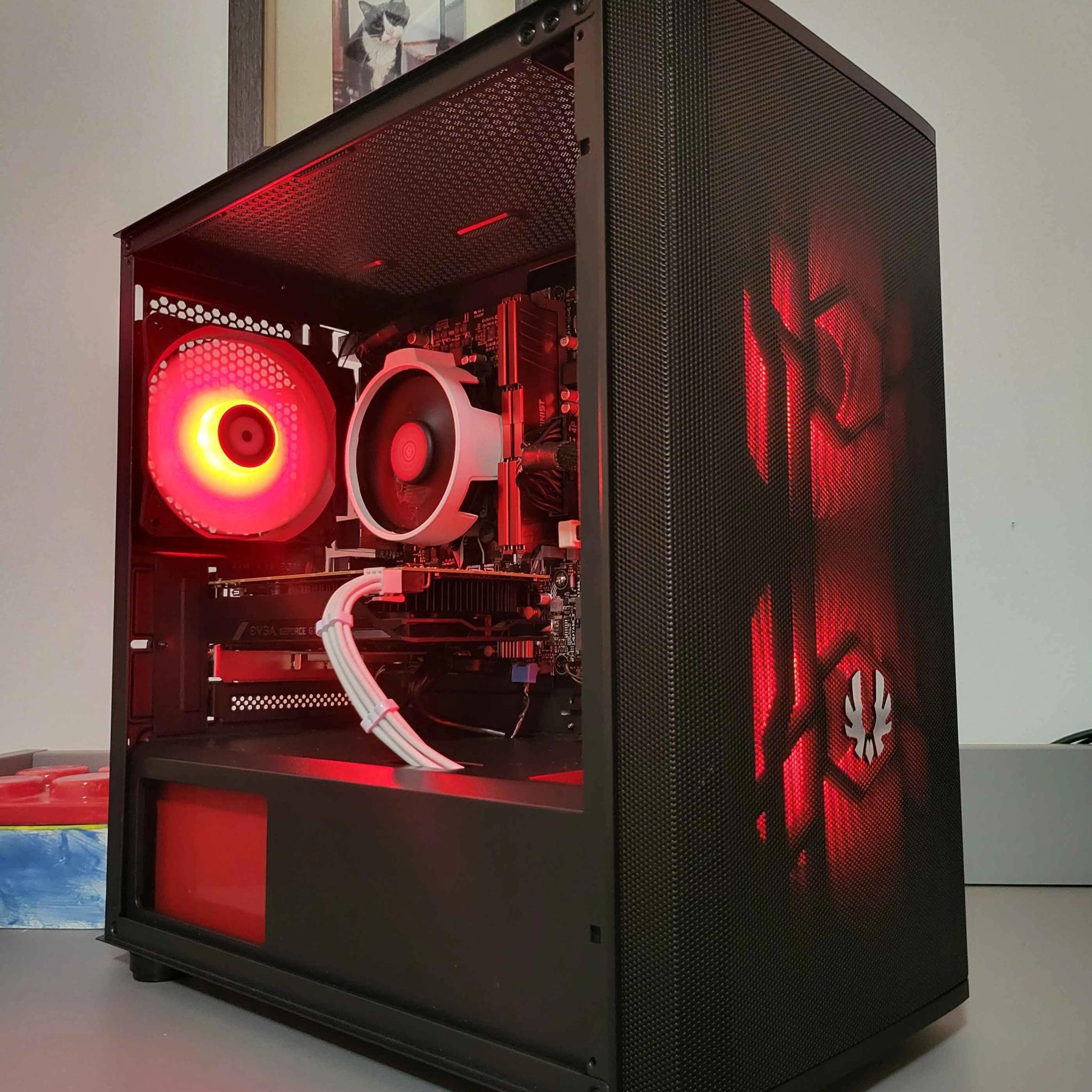 Red, White and Black E-Sports Machine! Ryzen 5*, GTX 1060 6GB, 16GB, 1TB Total Storage, Wi-Fi + BT