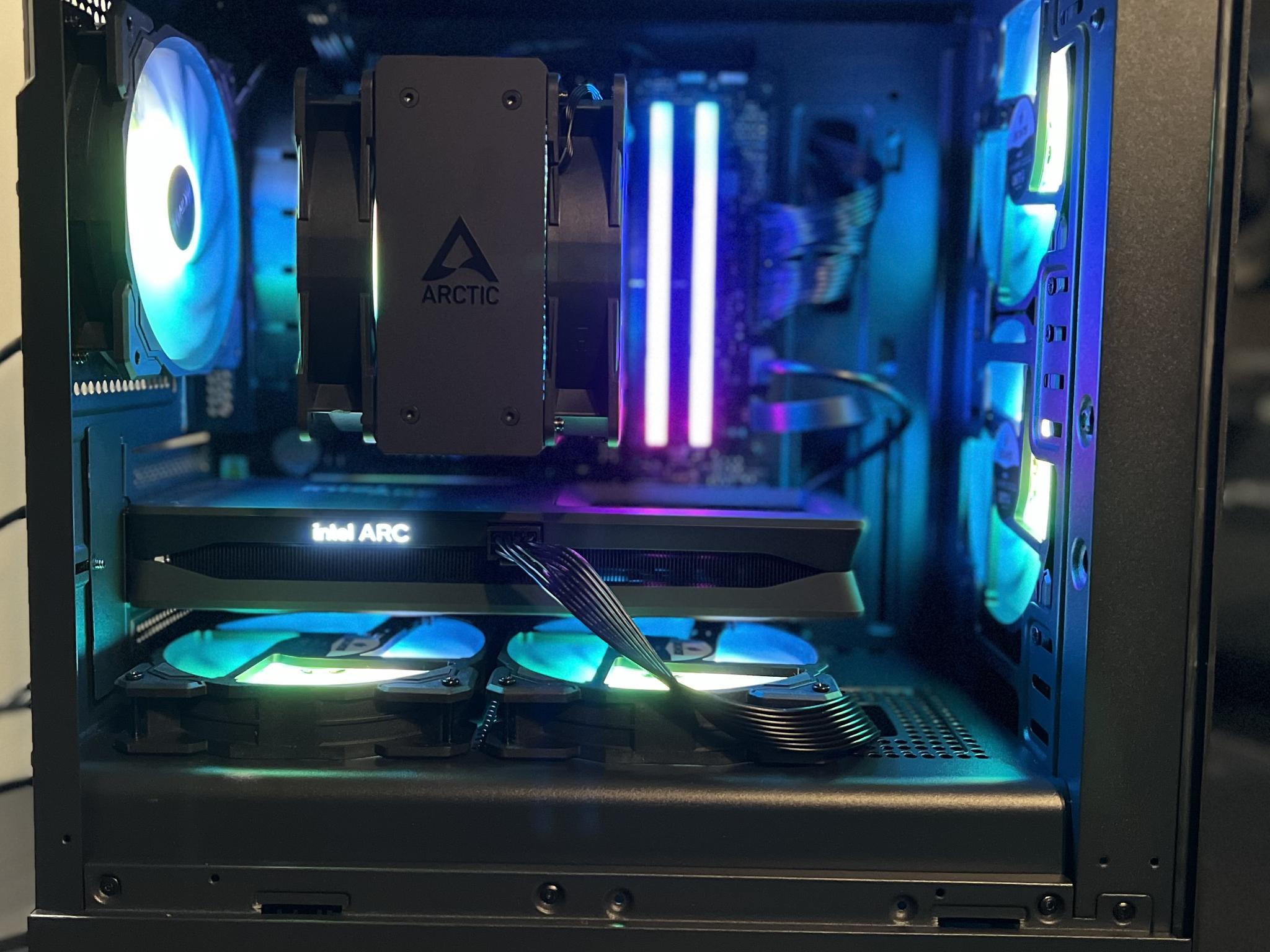 Team blue 💙 2.0 Ryzen 5 7600x 1.5 TB SSD 32GB DDR5 Intel ARC B580 ARGB fans. ALL NEW parts!