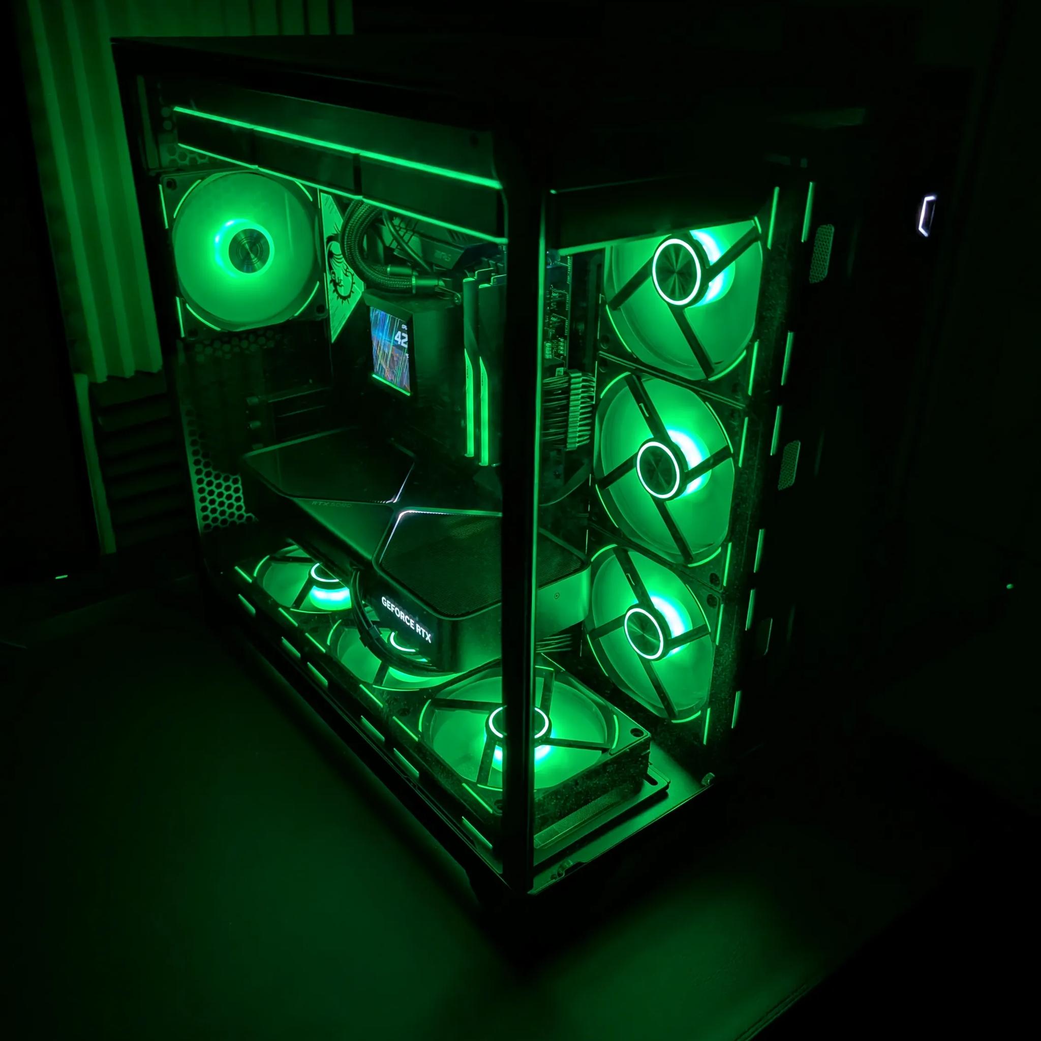i9-14900K, 64GB DDR5-6400, 1TB M.2 NVMe, 1500W Platinum PSU, WiFi – Liquid Cooled Gaming PC