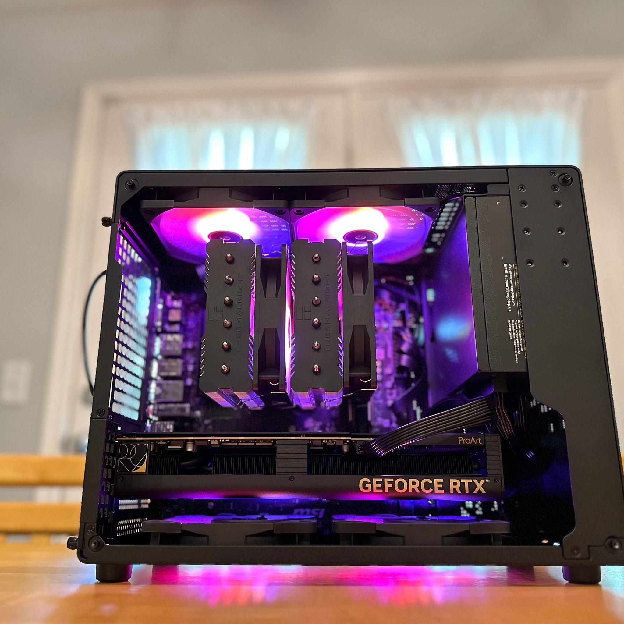 💁‍♂️👽| RTX 4070 ti ProArt, Ryzen 5700x3d, 32gb Ram, 1tb SSD, WiFi Equipped, ARGB Compact Gaming PC