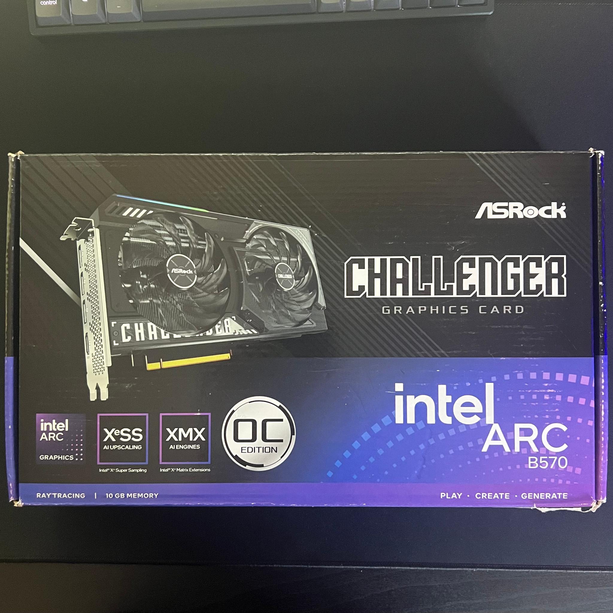 ASRock Intel Arc B570 Challenger OC Edition 10gb GDDR6 Dual Fan