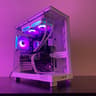White NZXT Gaming PC | RTX 4070 12GB | Ryzen 5 7600X | 16GB DDR5 | 1TB NVMe | LCD AIO | RGB