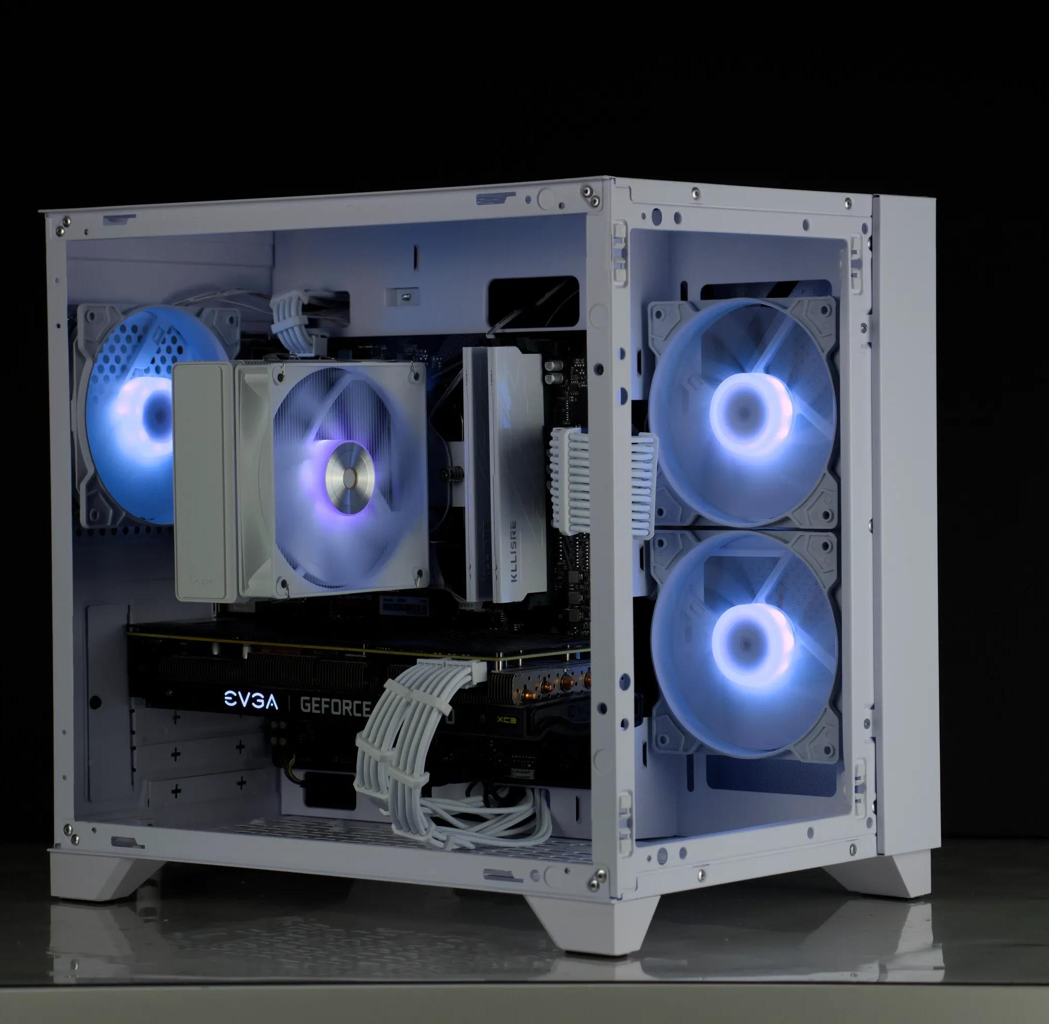 💎❅White Gaming PC – RTX 3070, Ryzen 5 5600X, 32GB, 1TB SSD - RGB, WiFi💎❅