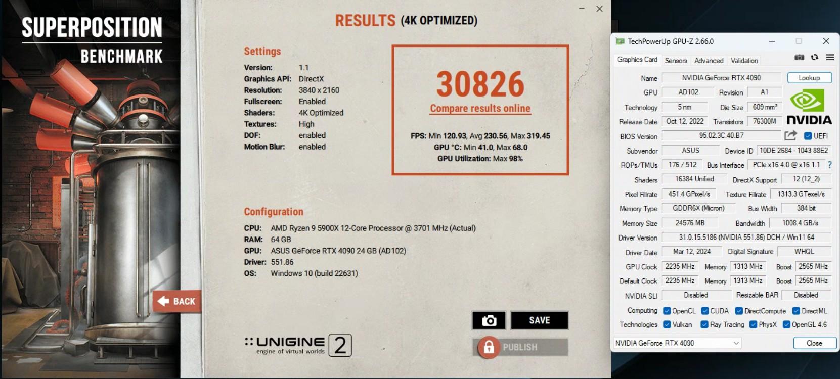 Asus RTX 4090 Tuf OC 24 GB