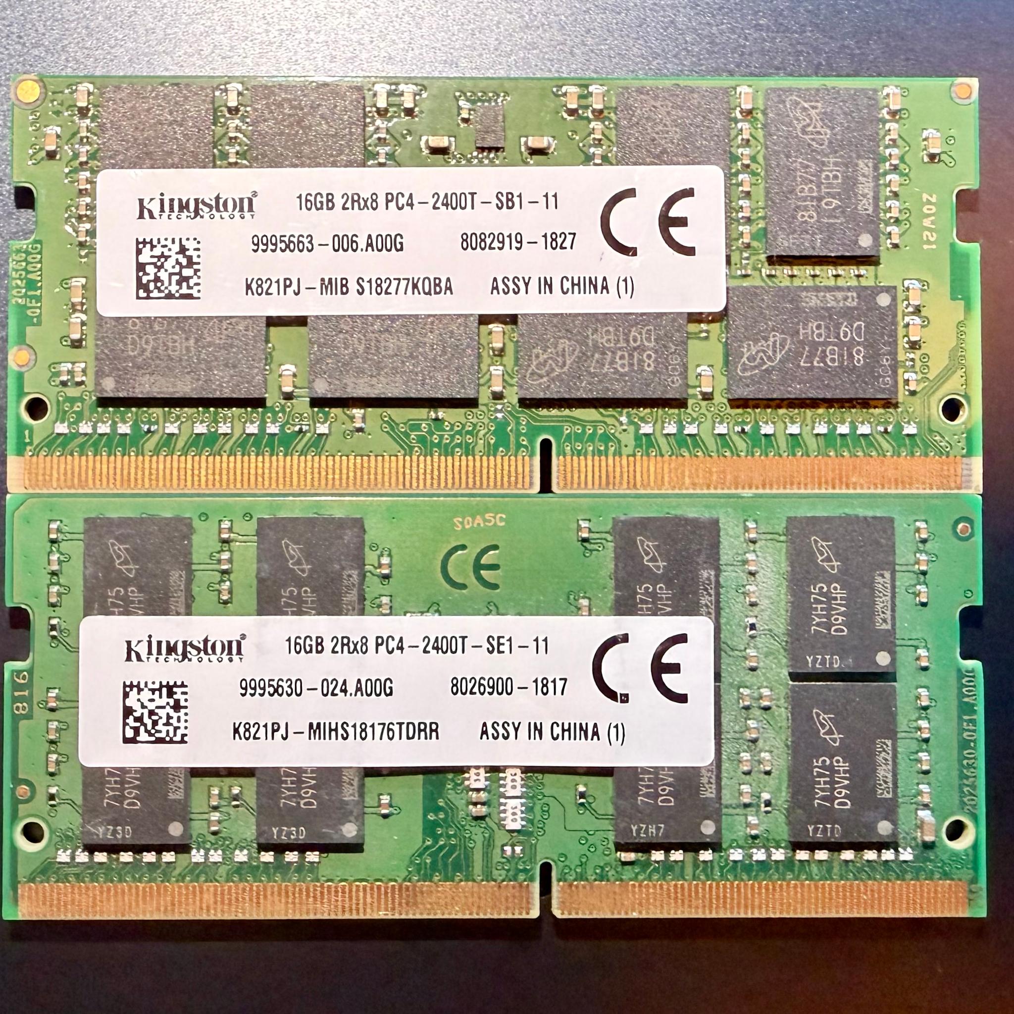 Kingston SODIMM 32GB Kit (2x16GB) DDR4 2400 Laptop Notebook RAM Memory