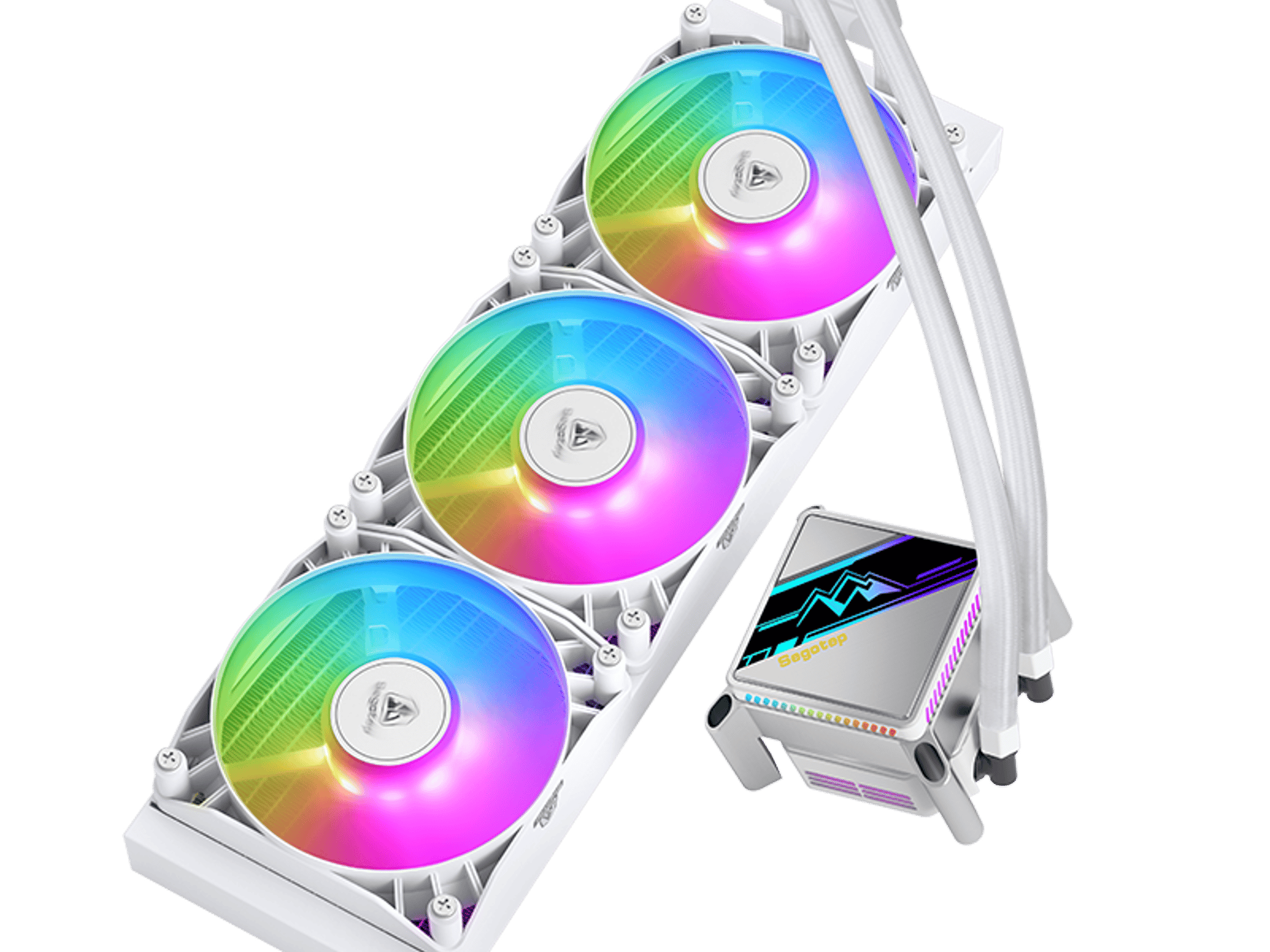 SEGOTEP 🆒KL-360🆒 | WHITE 360mm ARGB AIO CPU Liquid Cooler | TDP: 320W | LGA 1700 & AM5 Ready