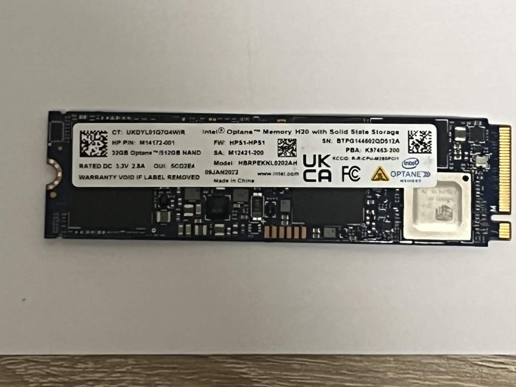 Intel Optane Memory H10 HBRPEKNX0202A 512GB+32GB NAND M.2 2280 Solid State Drive