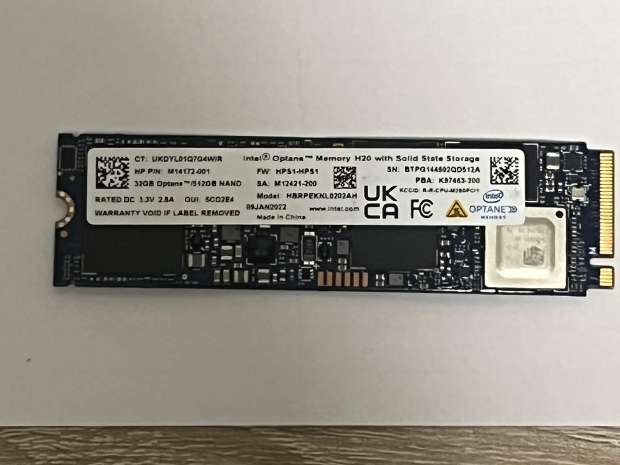 Intel Optane Memory H10 HBRPEKNX0202A 512GB+32GB NAND M.2 2280 Solid State Drive