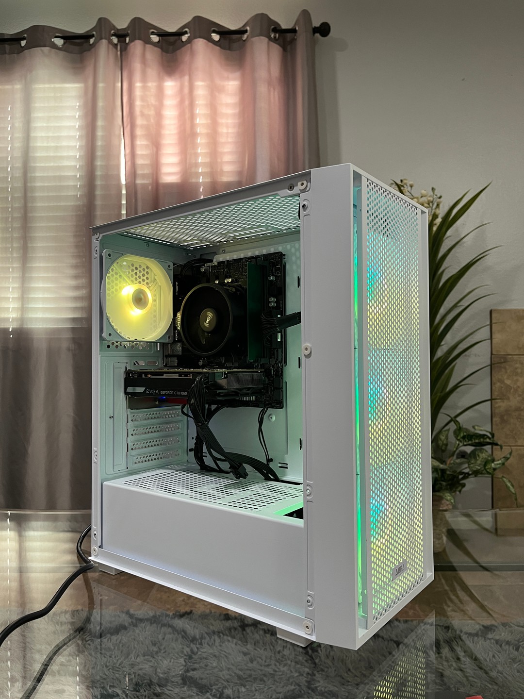 GTX 1060 6GB, Ryzen 5 2600, 8GB RAM | White RGB Gaming Computer/Pc