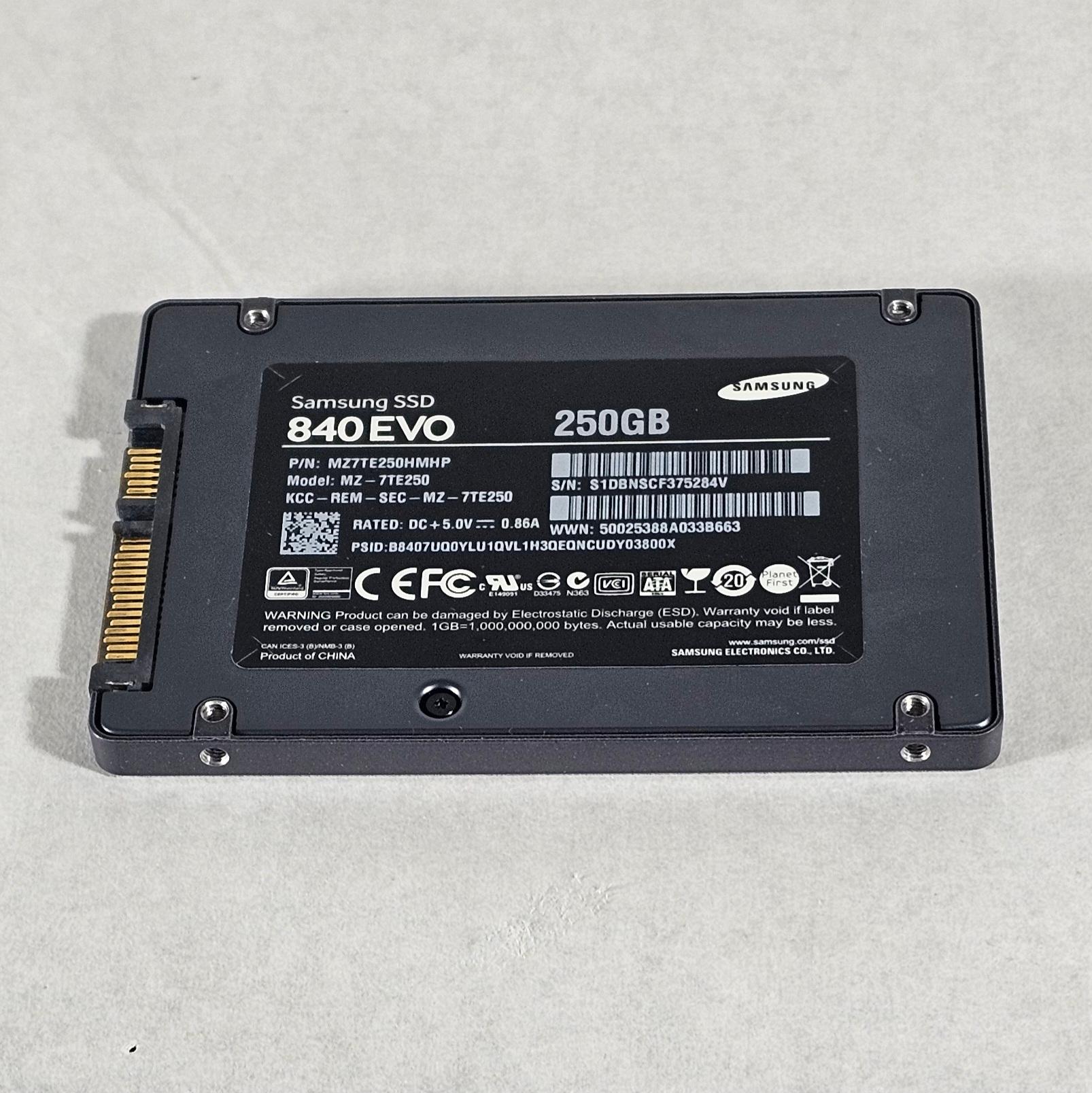 250GB 2.5" SATA SSD Samsung 840 EVO