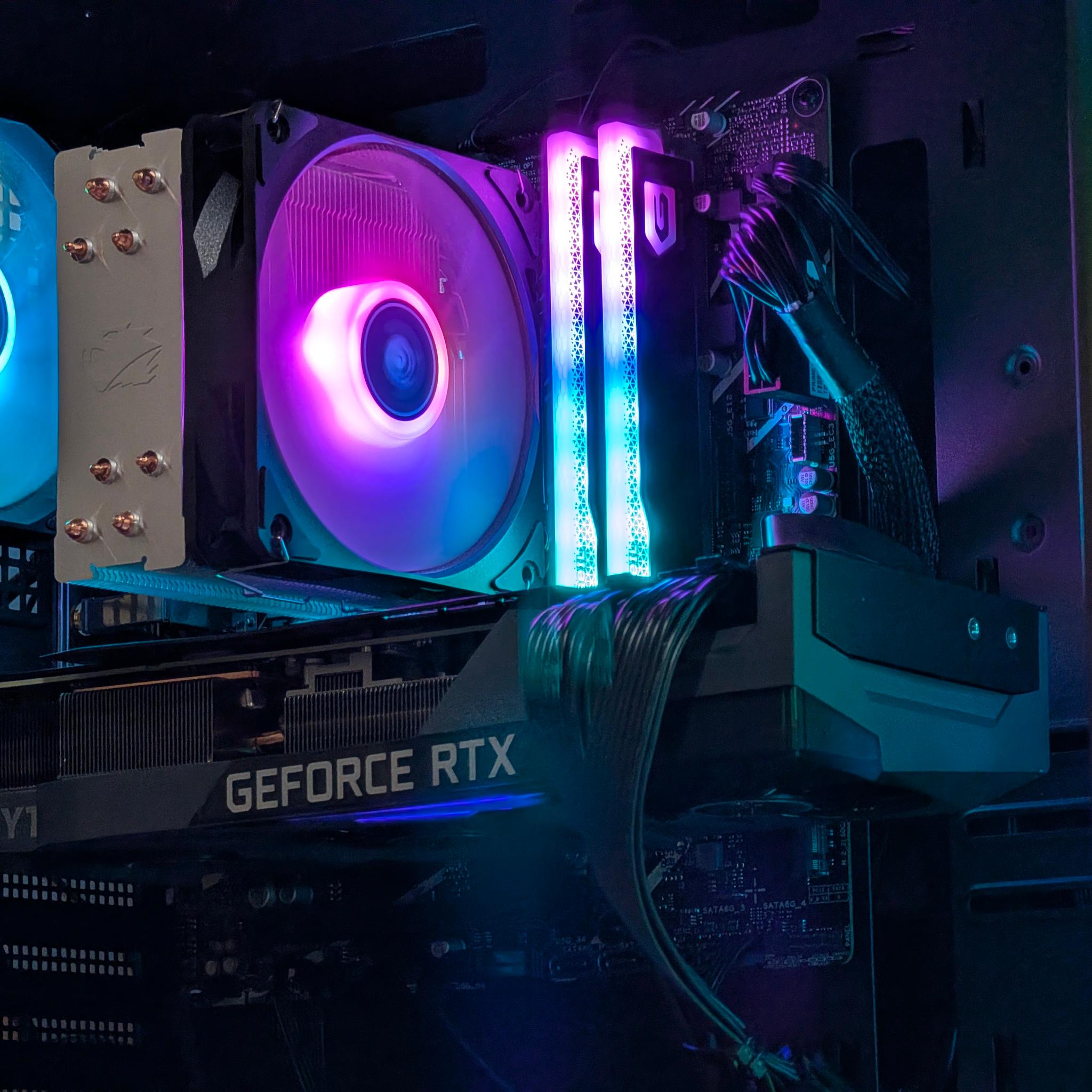 🌈🖤Intel I7 14700F | RTX 3080 TI | 32GB DDR5 | 1TB SSD | Gaming PC🖤🌈