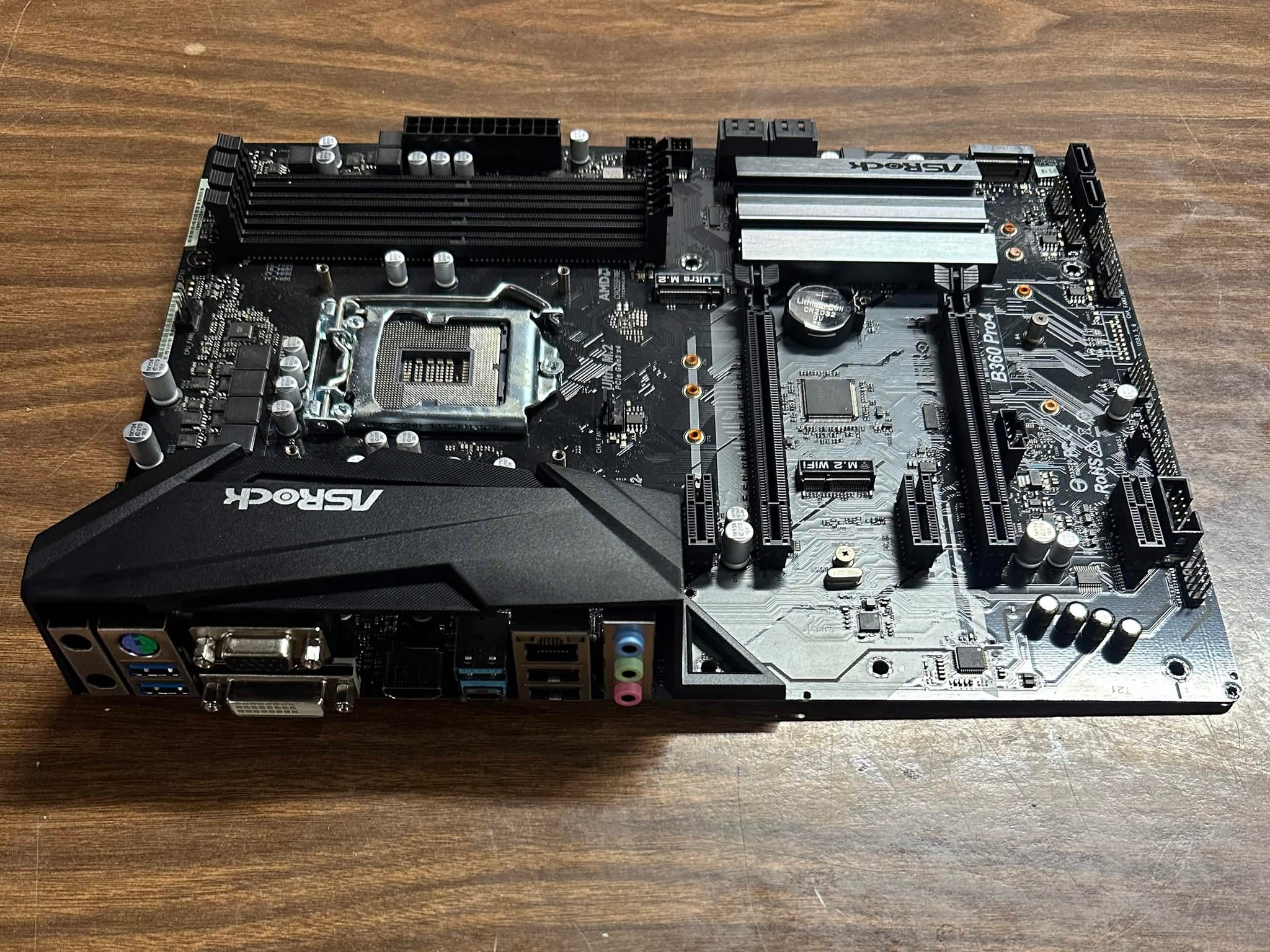 Asrock B360 Pro4 ATX Motherboard BENT/BROKEN PINS NOT WORKING