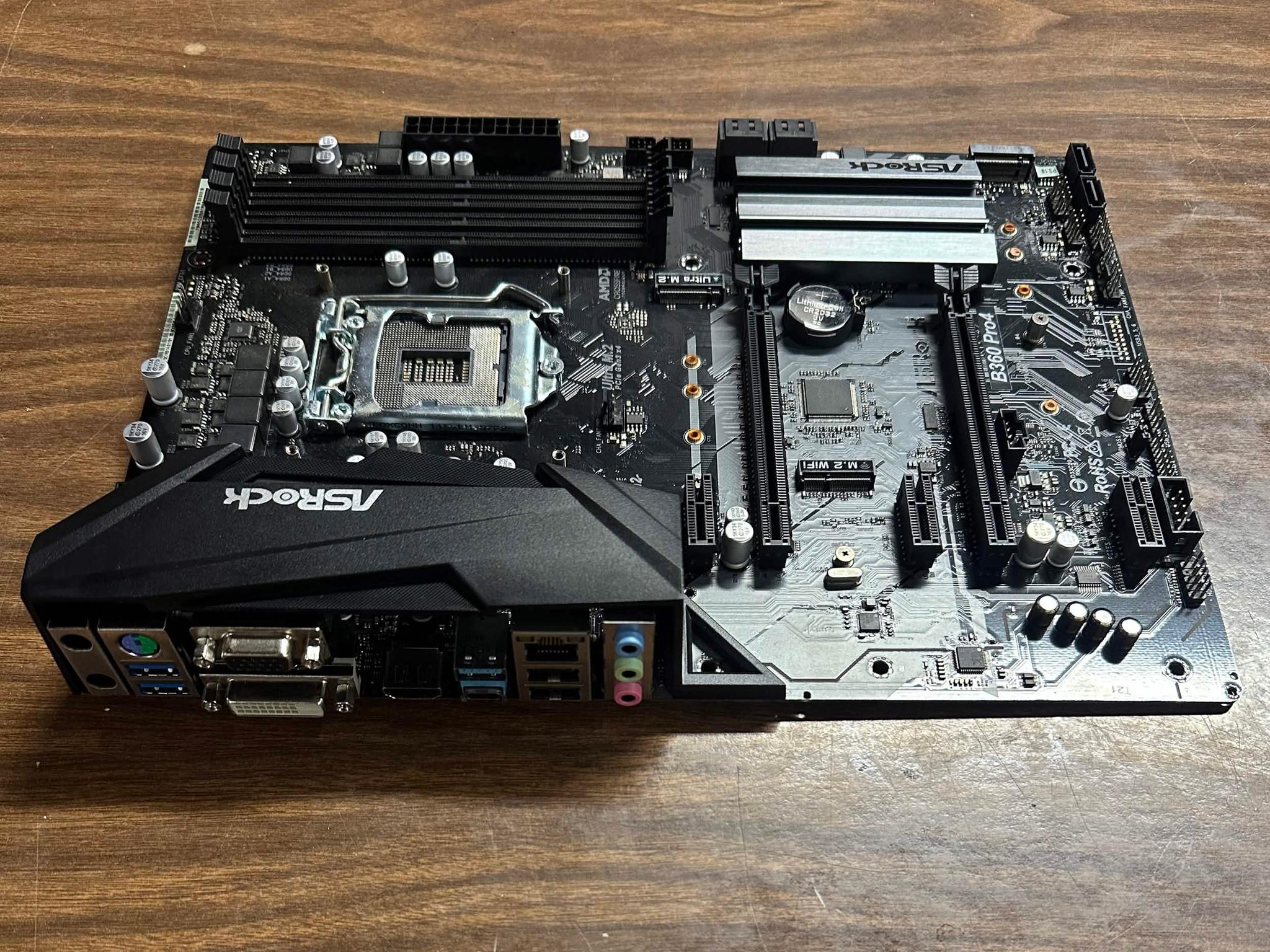 Asrock B360 Pro4 ATX Motherboard BENT/BROKEN PINS NOT WORKING