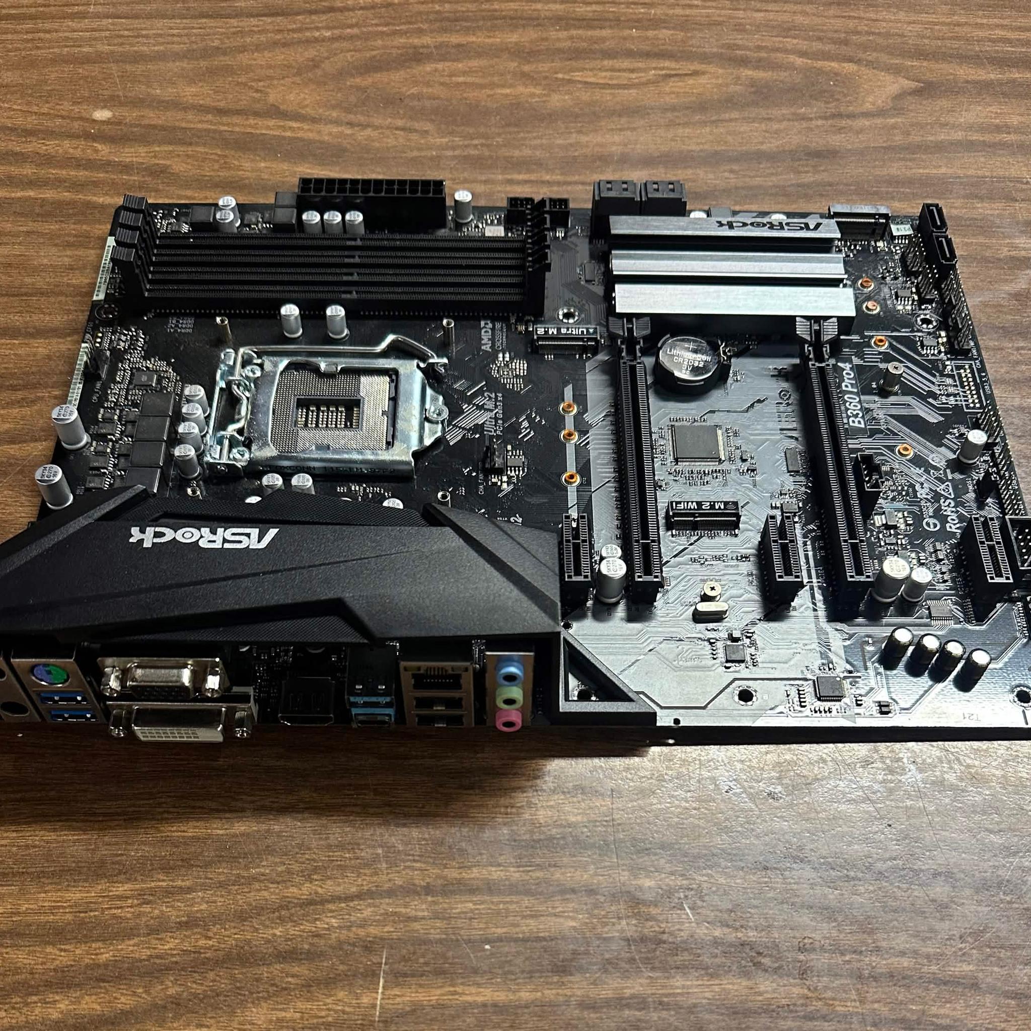 Asrock B360 Pro4 ATX Motherboard BENT/BROKEN PINS NOT WORKING