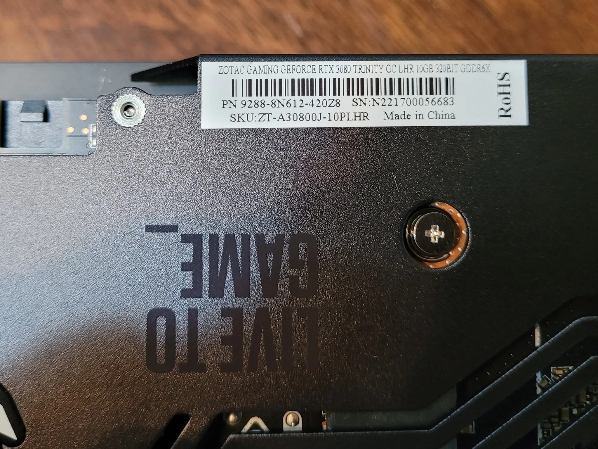 ZOTAC RTX 3080 Trinity OC LHR (Display randomly turns off)