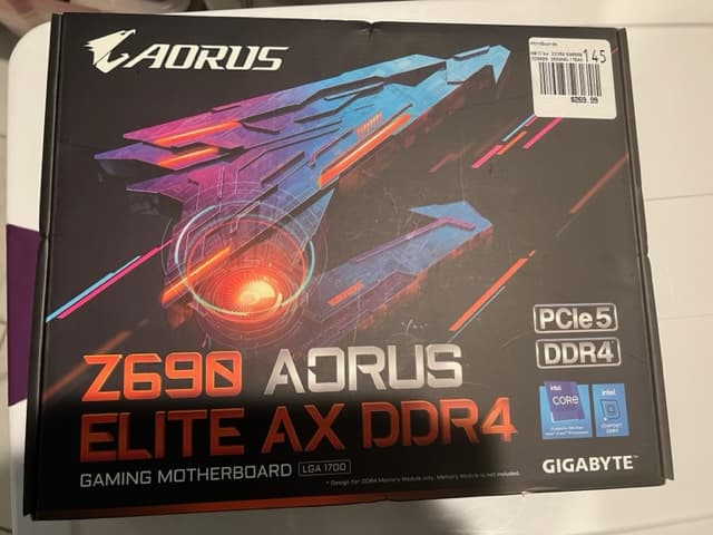 Gigabyte Z690 Aorus Elite AX DDR4 Intel LGA 1700 ATX Motherboard