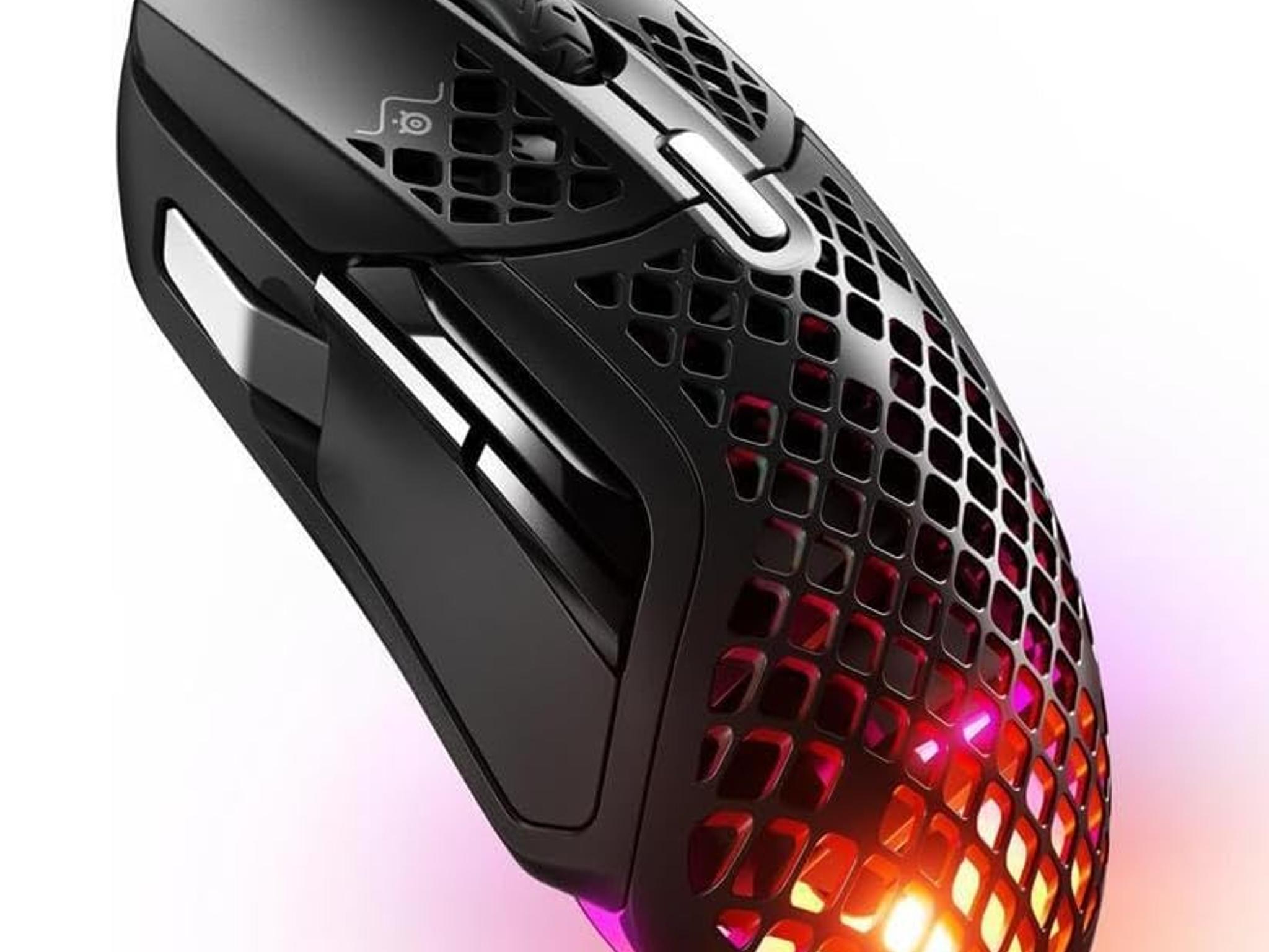 BNIB Aerox 5 Wireless SteelSeries Holey RGB Gaming Mouse (Black)