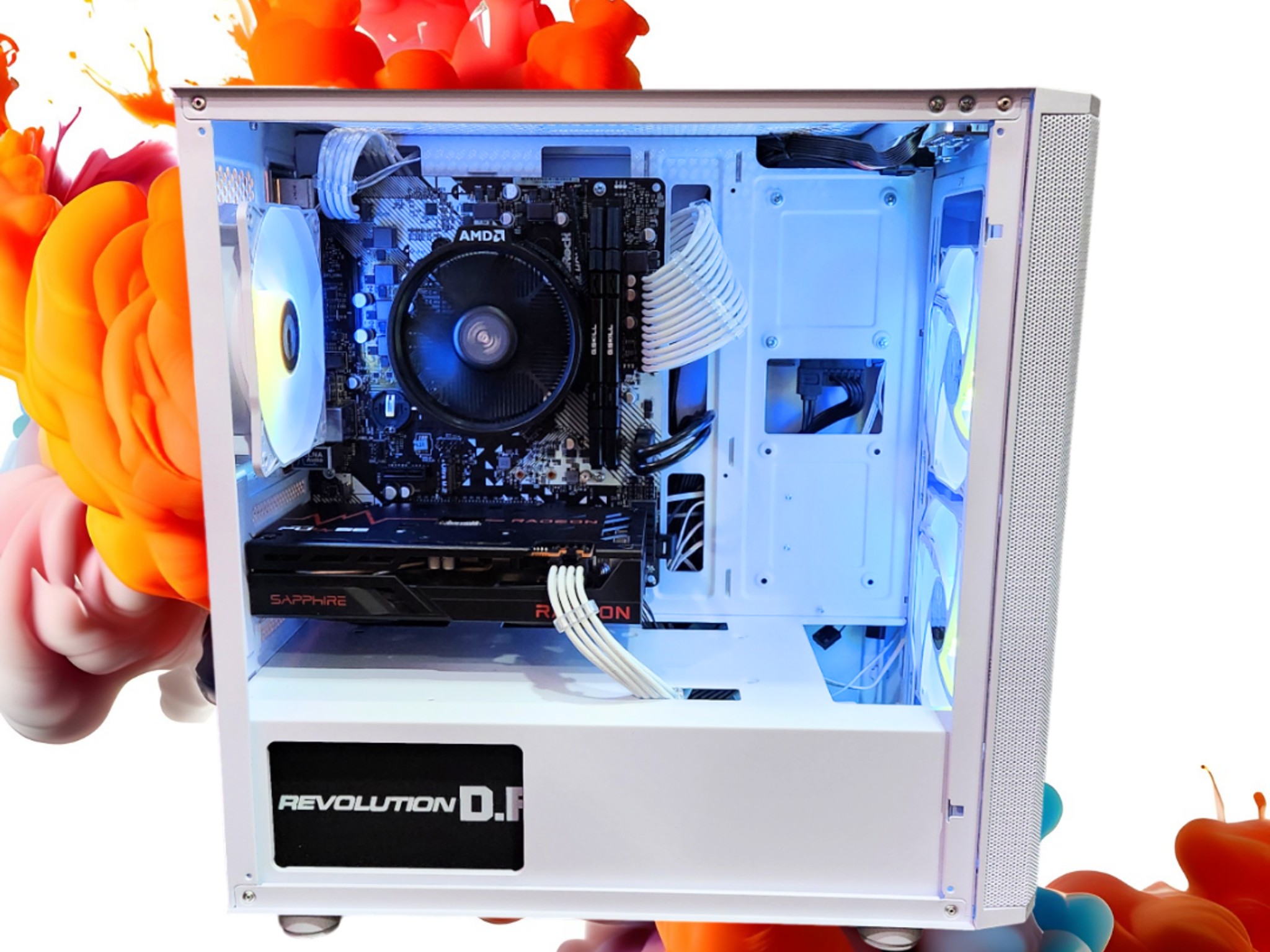 🚀Starship🌌: RX 6600 8GB | Ryzen 5 3600 | 16GB DDR4 RAM | 1TB SSD | 3 RGB Fans | White RGB PC