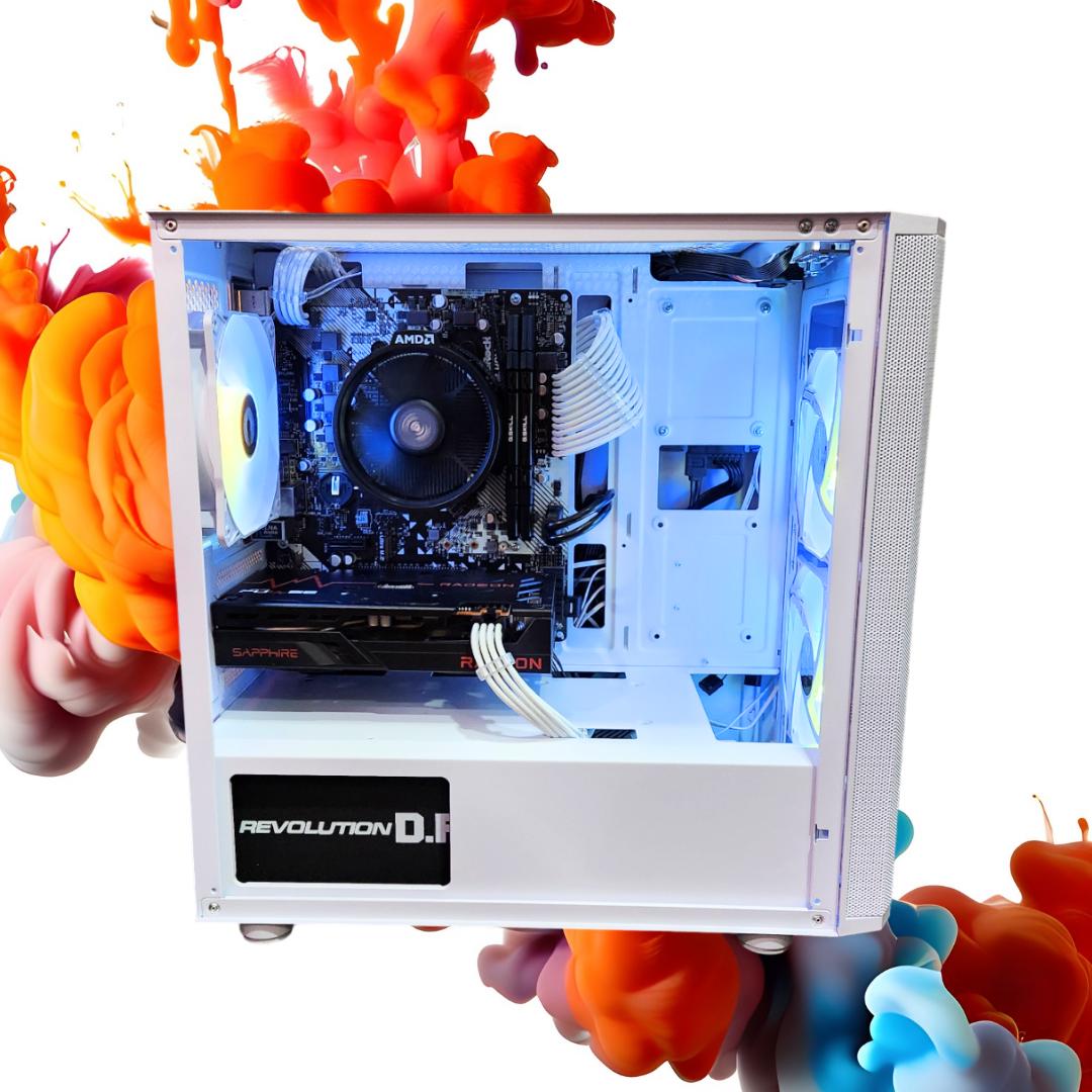 🚀Starship🌌: RX 6600 8GB | Ryzen 5 3600 | 16GB DDR4 RAM | 1TB SSD | 3 RGB Fans | White RGB PC