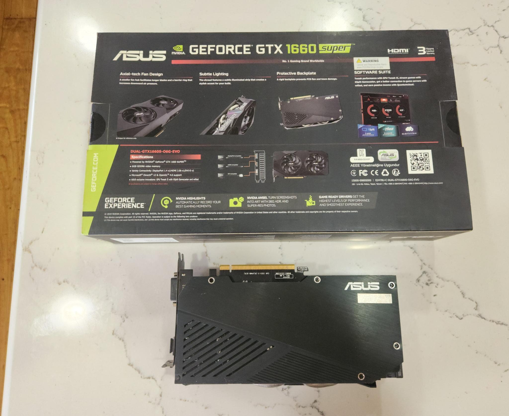 ASUS DUAL GTX 1660 Super 6gb