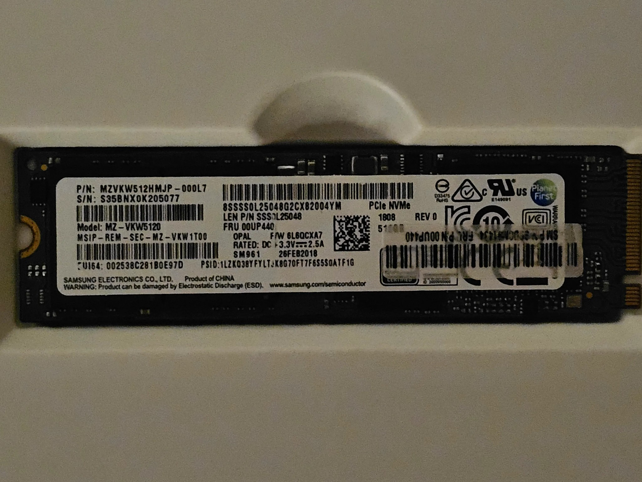 Samsung 512GB NVME