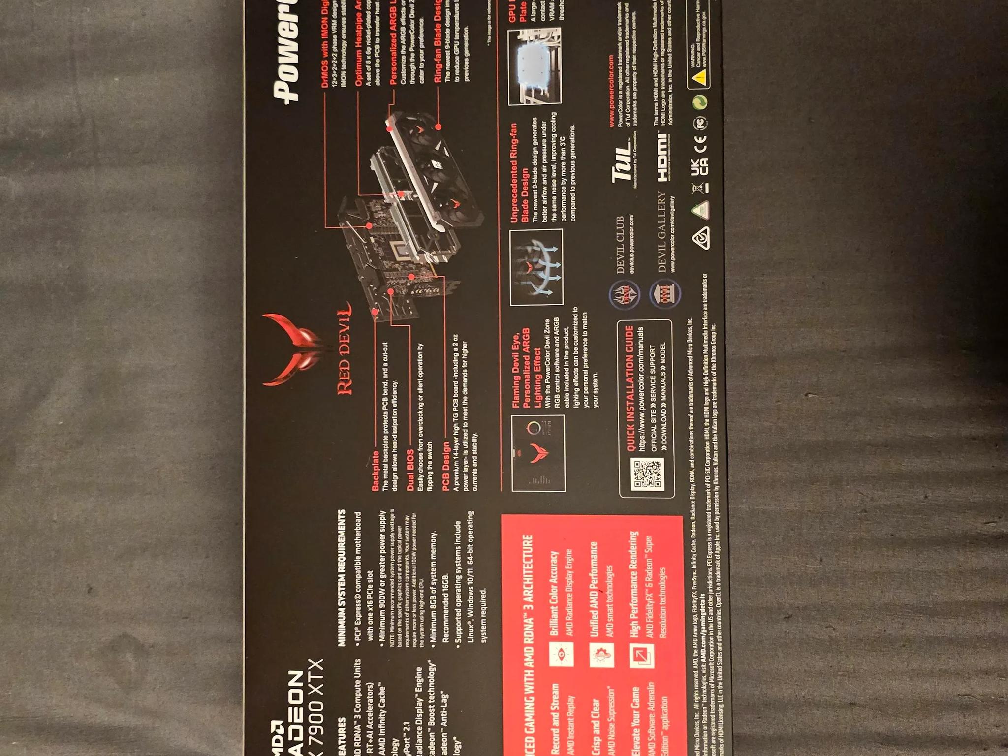 AMD Radeon 7900 xtx PowerColor Red Devil BNIB