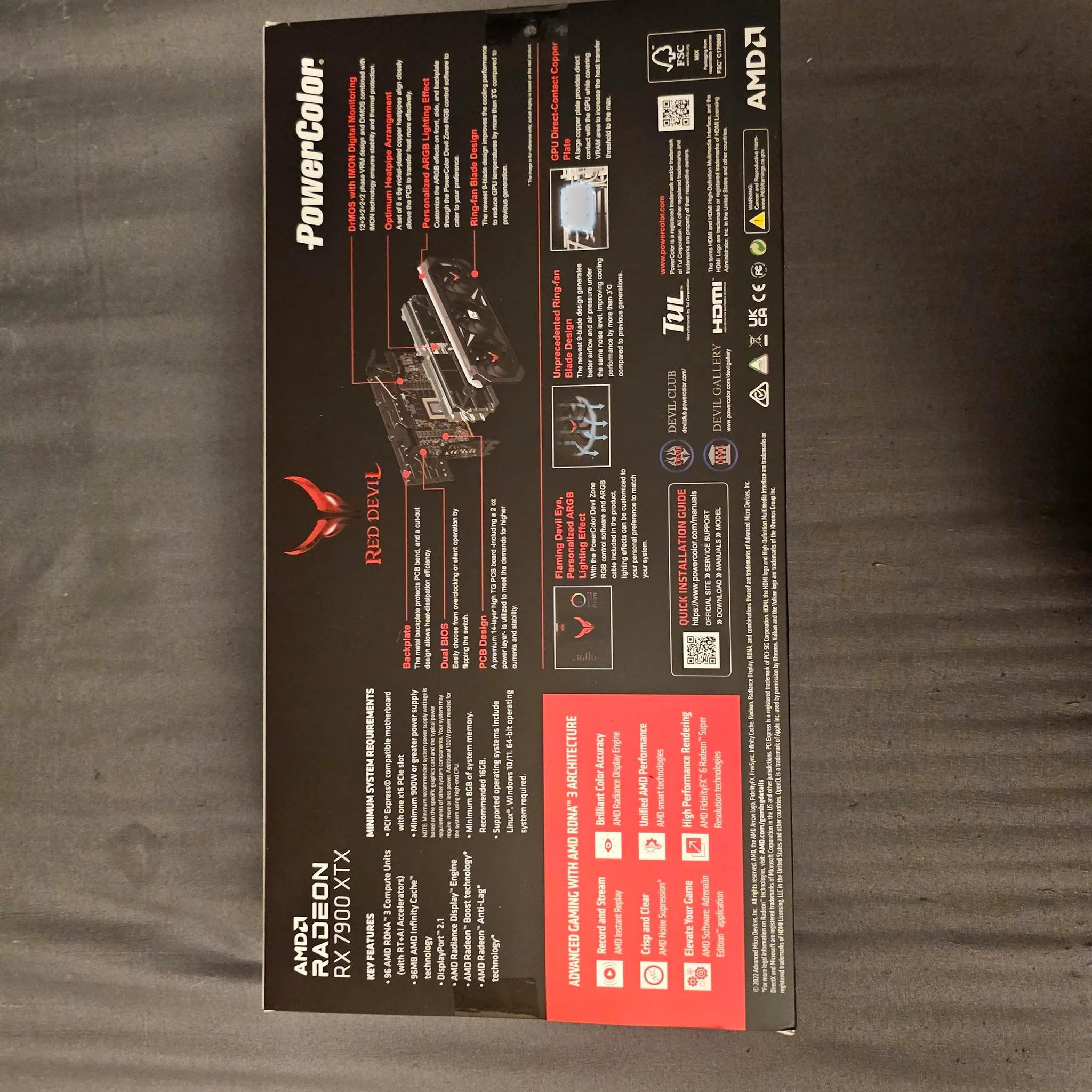 AMD Radeon 7900 xtx PowerColor Red Devil BNIB