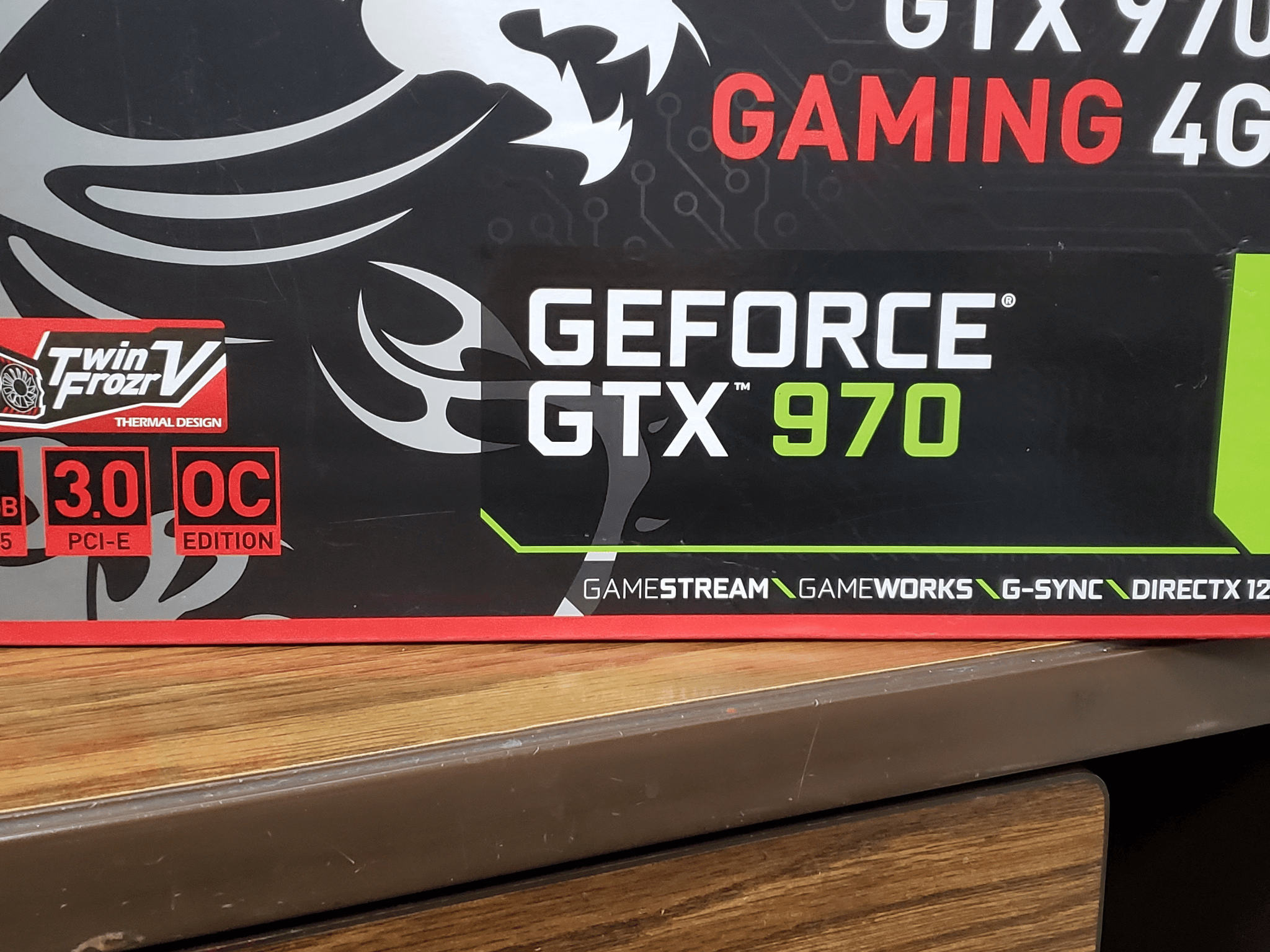 MSi GTX 970 graphics card with 4gb memory