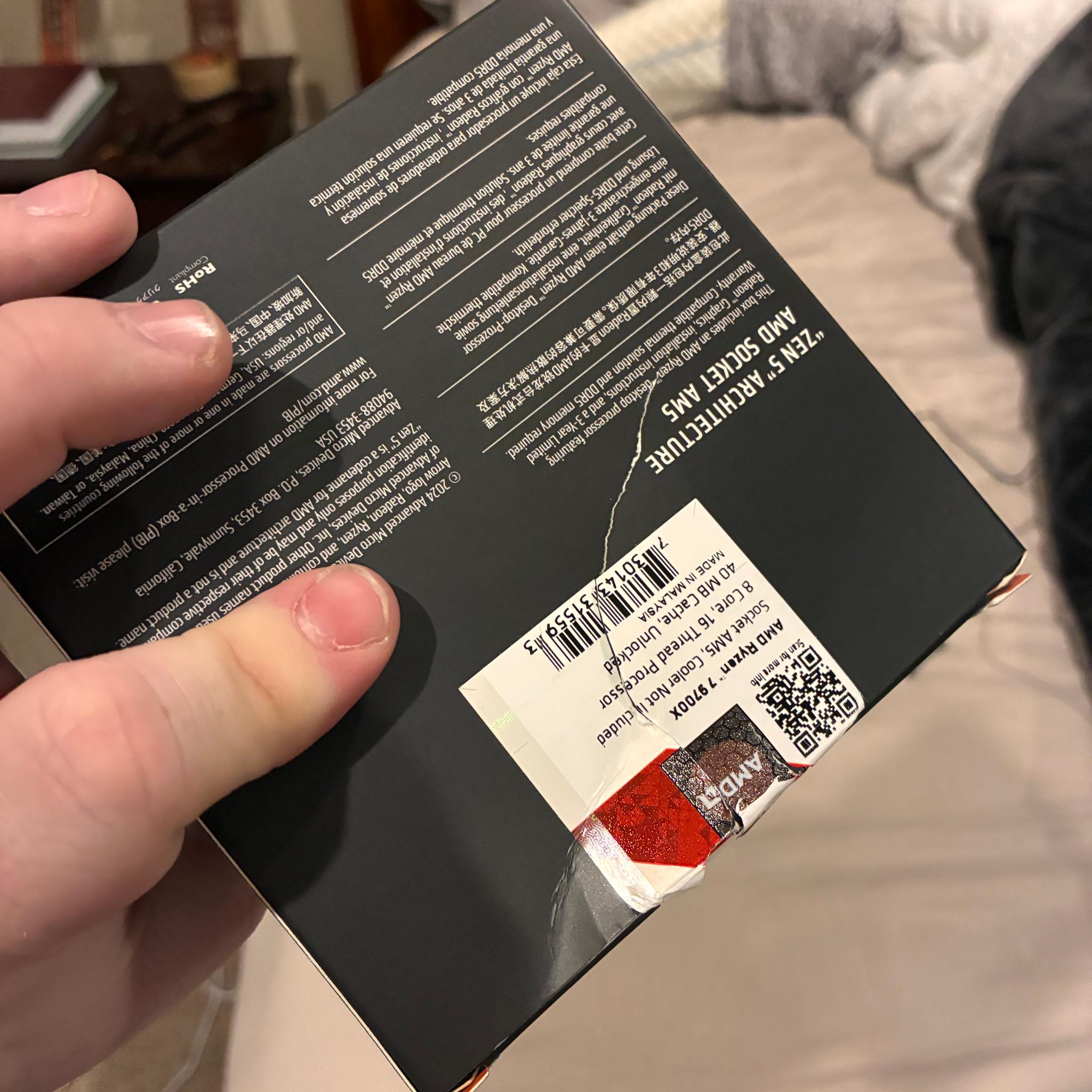 Lightly used Ryzen 7 9700x