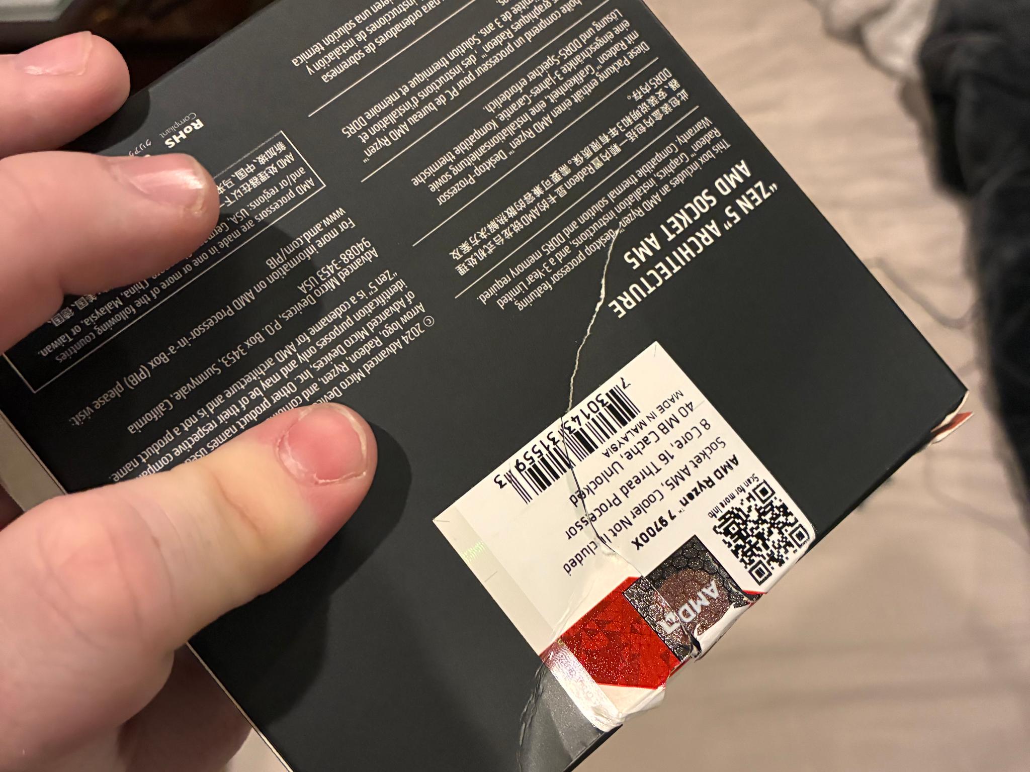 Lightly used Ryzen 7 9700x