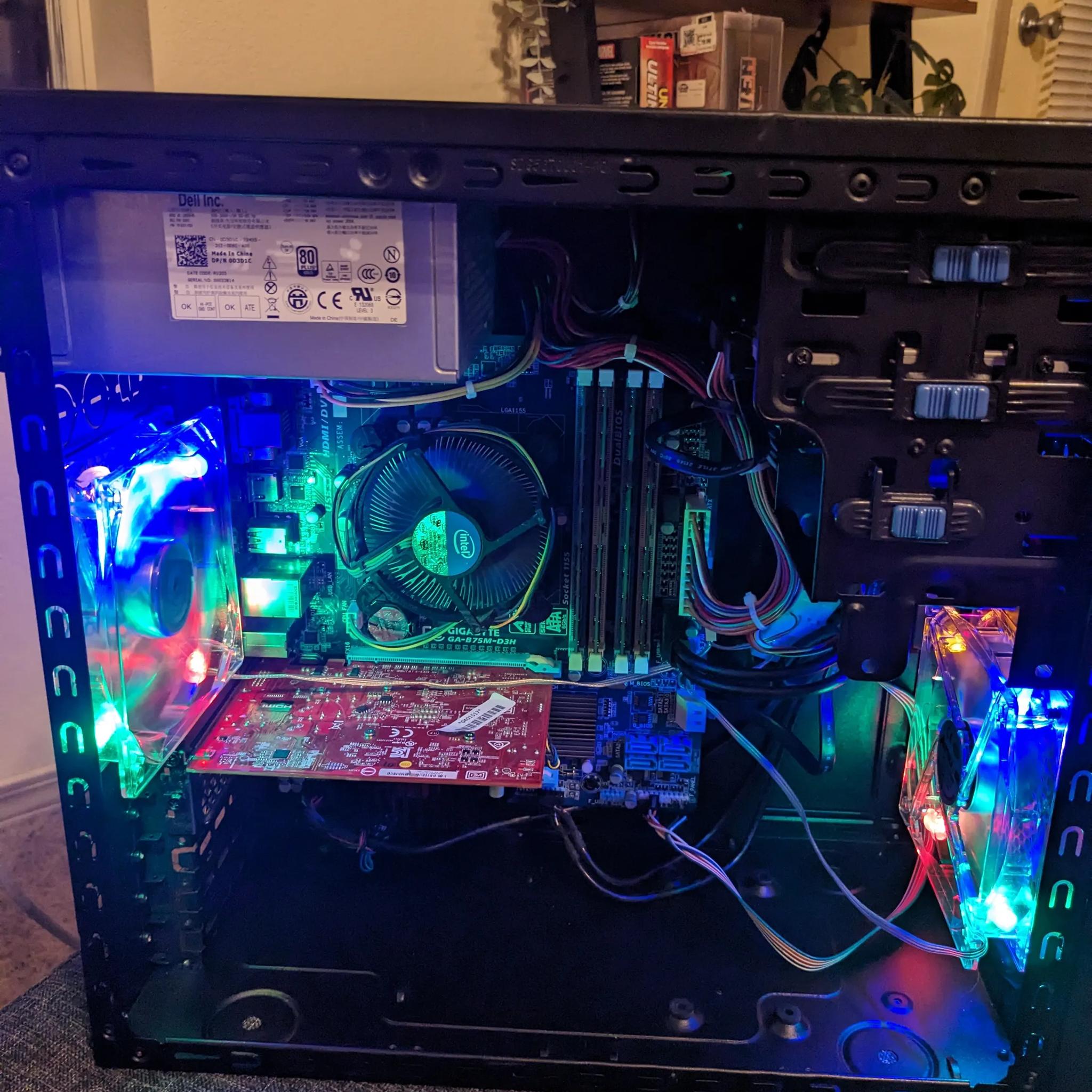 FREE SHIP || "Christmas Lights" Xeon E3 V1 (Same as i7 2nd Gen), RX 460, 480GB SSD, 16GB RAM, Win11