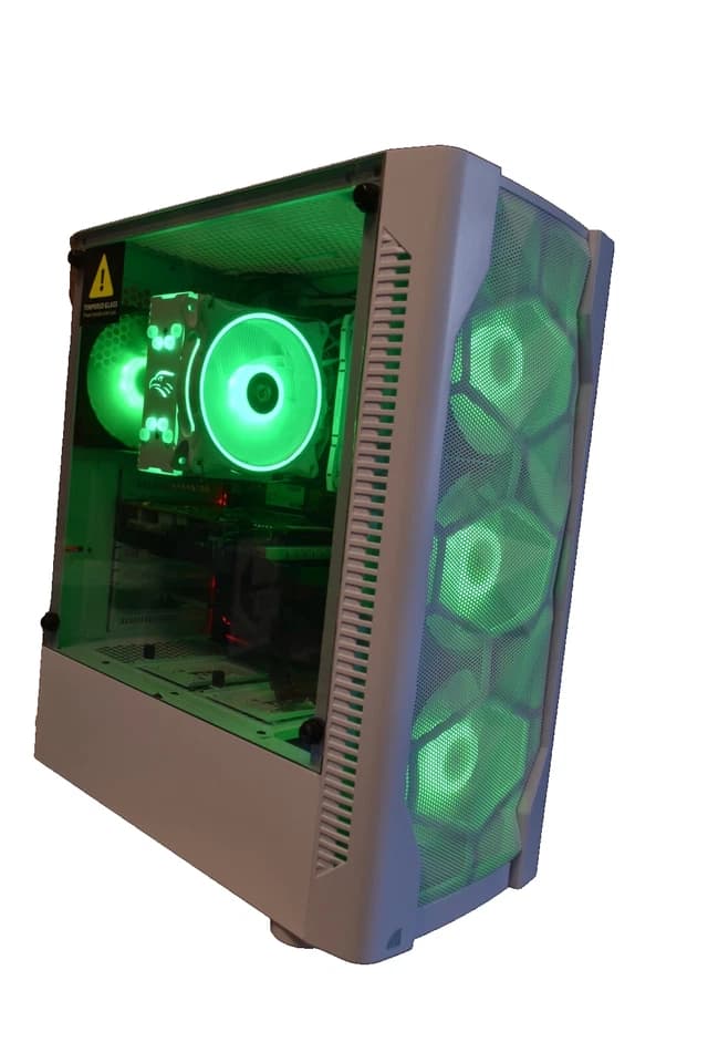 GAMING PC INTEL I5 9400 16 GB RAM RX 6600M 8 GB GPU 1TB NVME & 250 GB HHD RGB